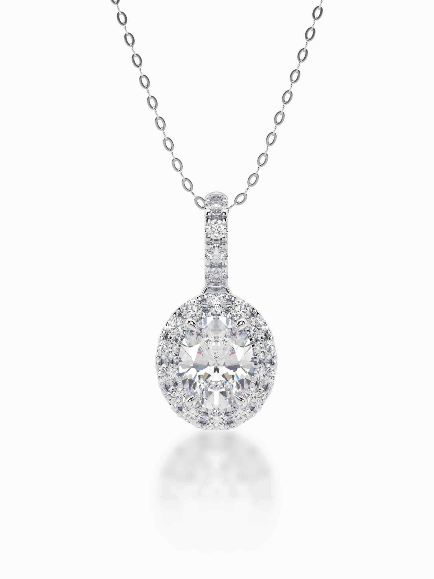 Davina Diamond Halo Pendant