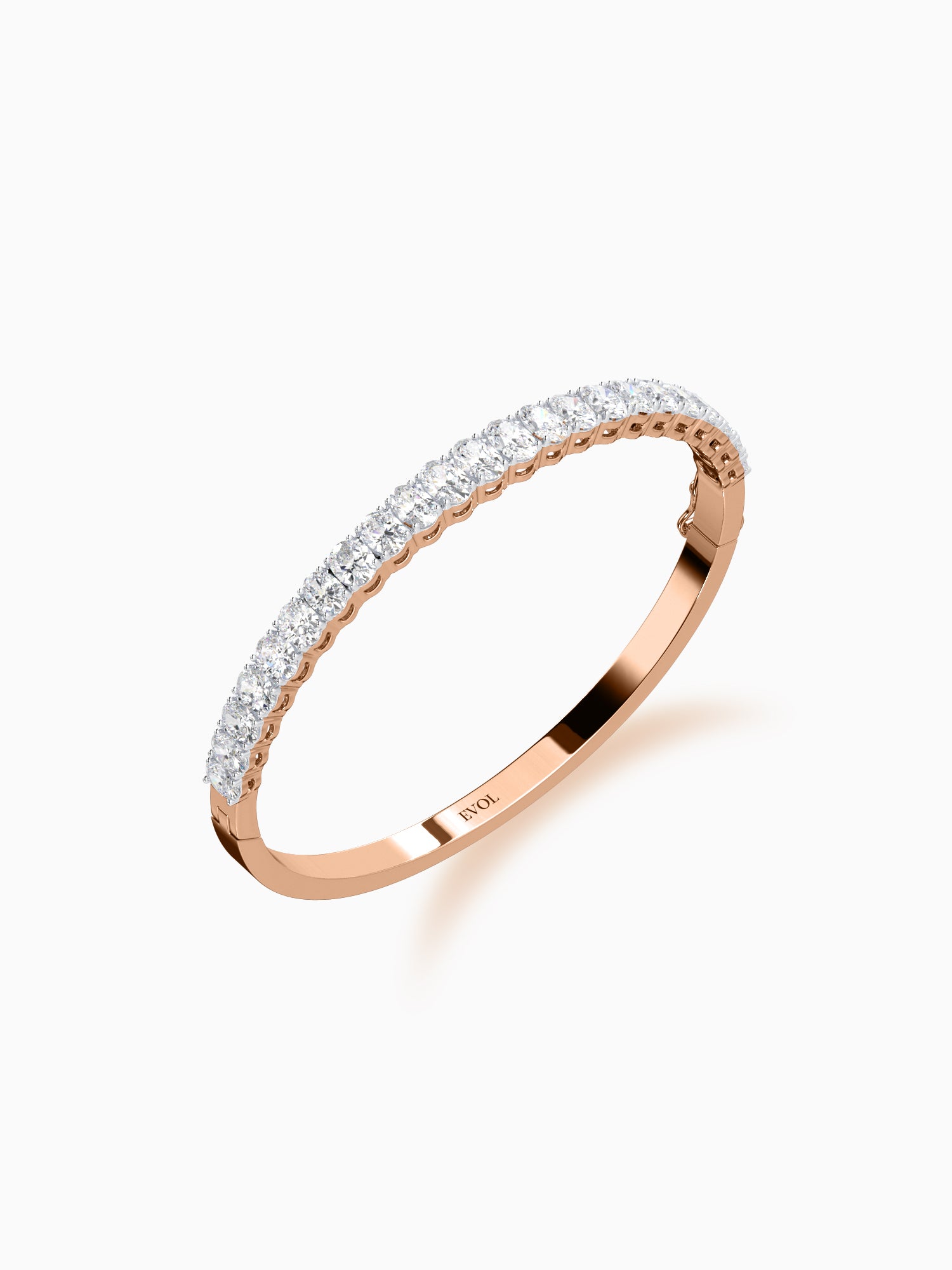 Sterling Diamond Bangle Bracelet - Evol Jewels