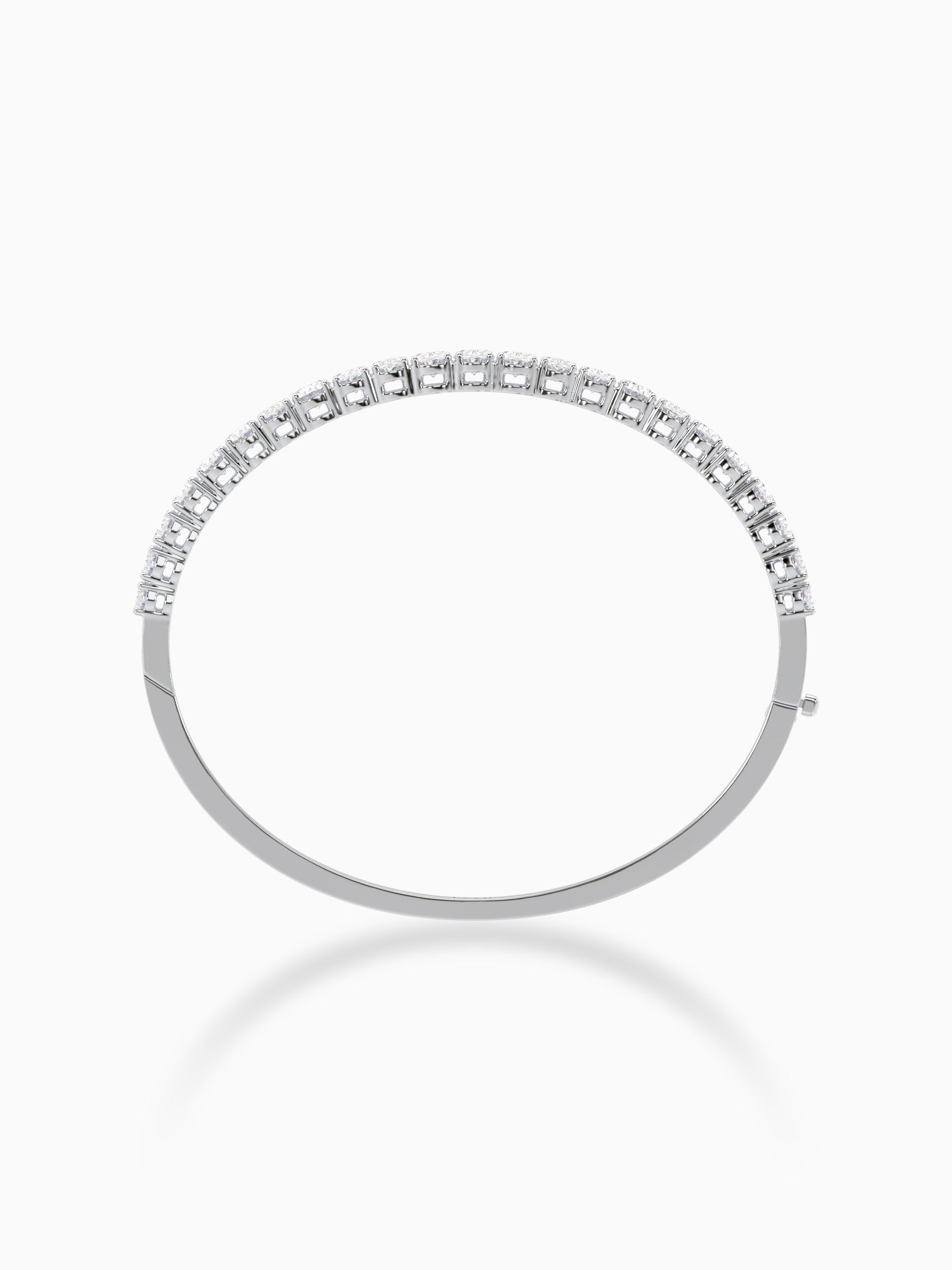Sterling Diamond Bangle Bracelet - Evol Jewels