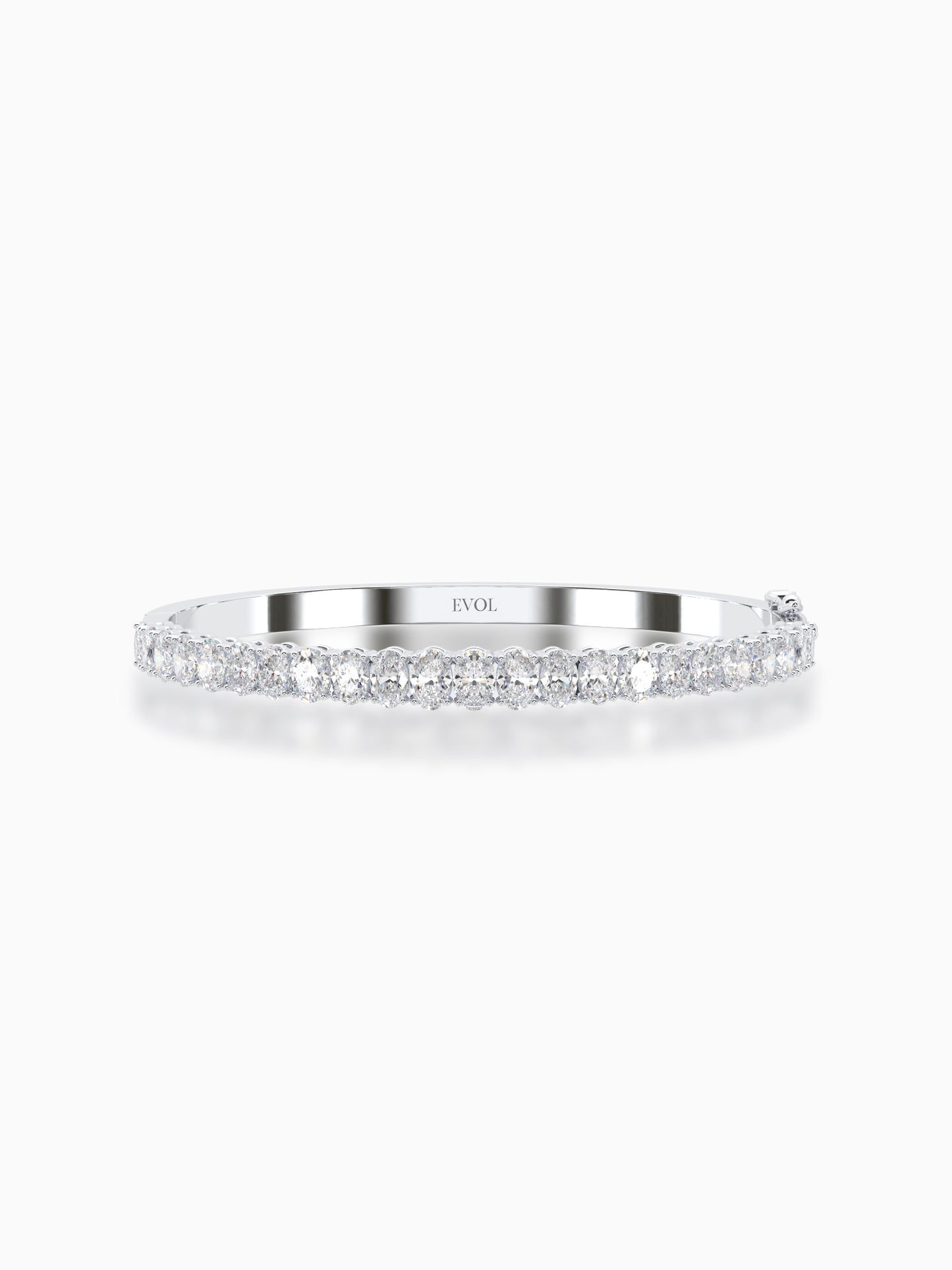 Sterling Diamond Bangle Bracelet - Evol Jewels