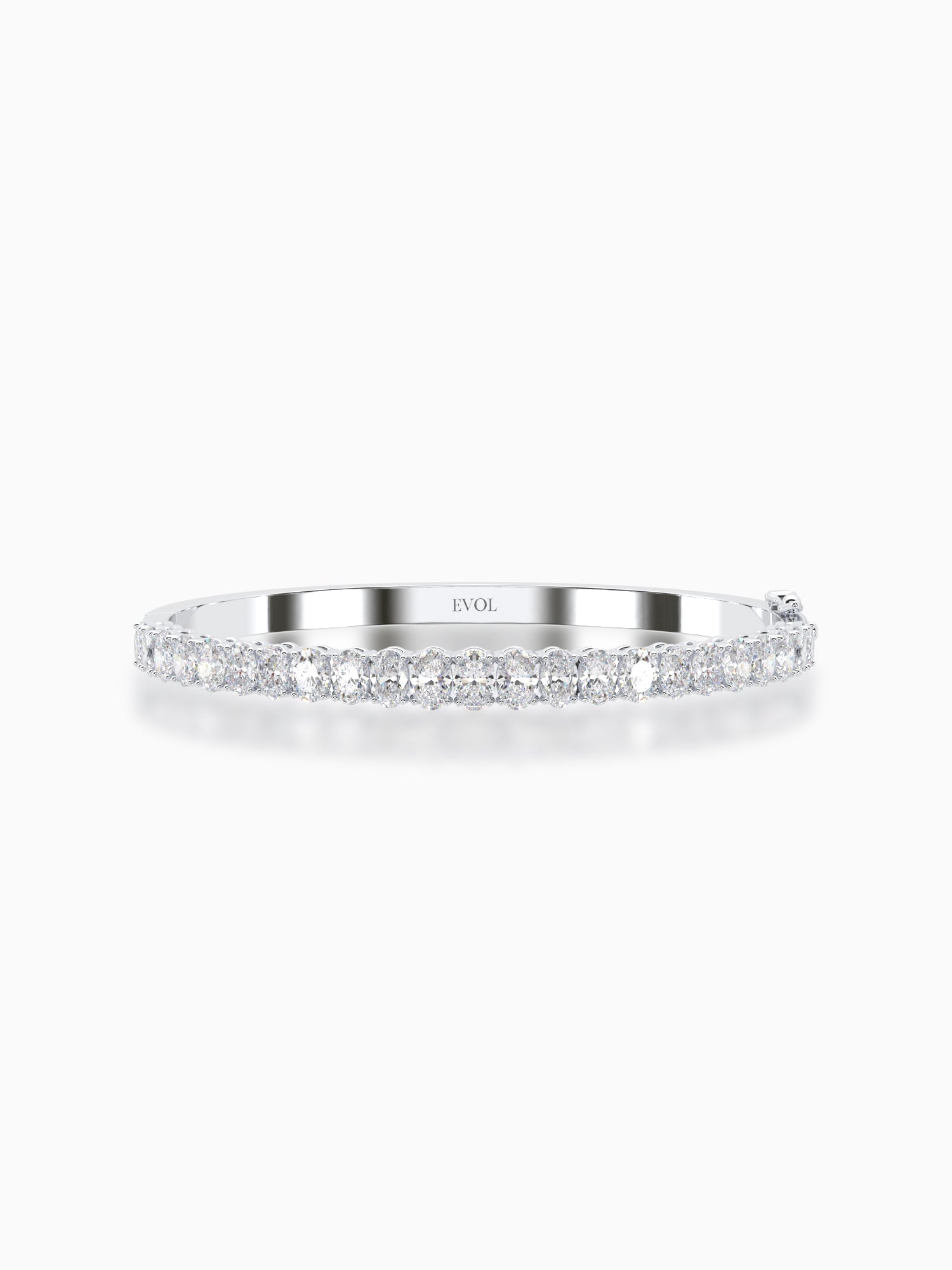 Sterling Diamond Bangle Bracelet - Evol Jewels