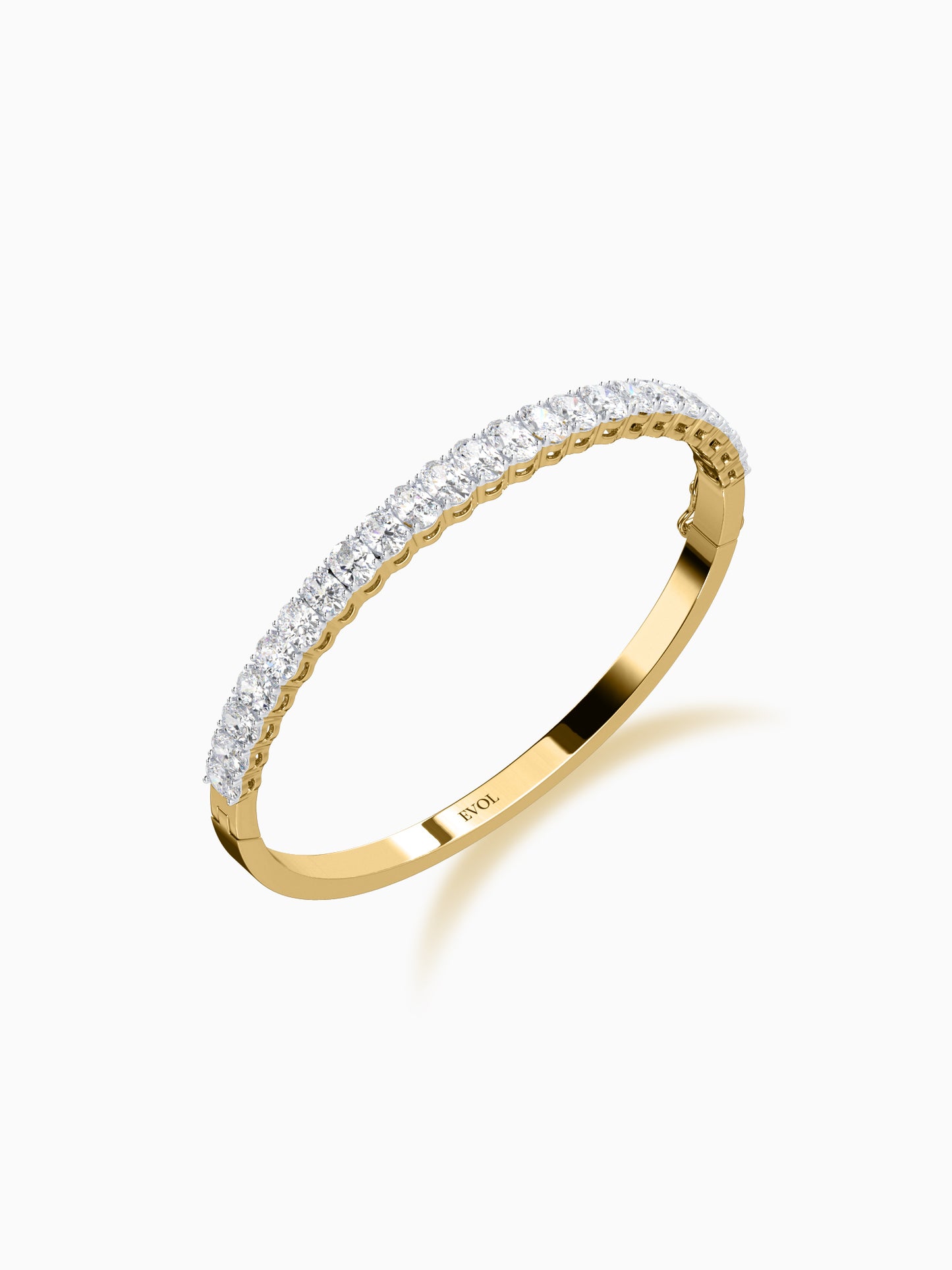 Sterling Diamond Bangle Bracelet - Evol Jewels