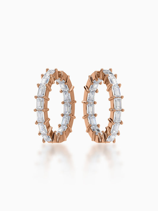 Stellar Diamond Hoop Earrings - Evol Jewels