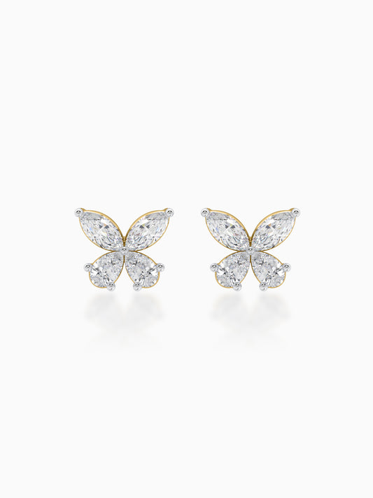 Butterfly Diamond Studs - Evol Jewels