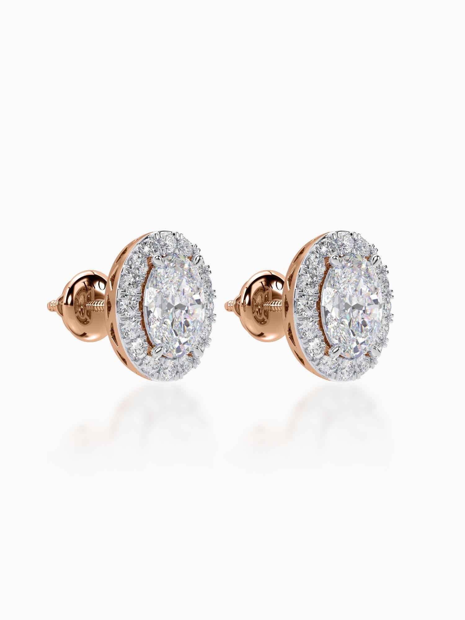 Bonita Diamond Halo Studs