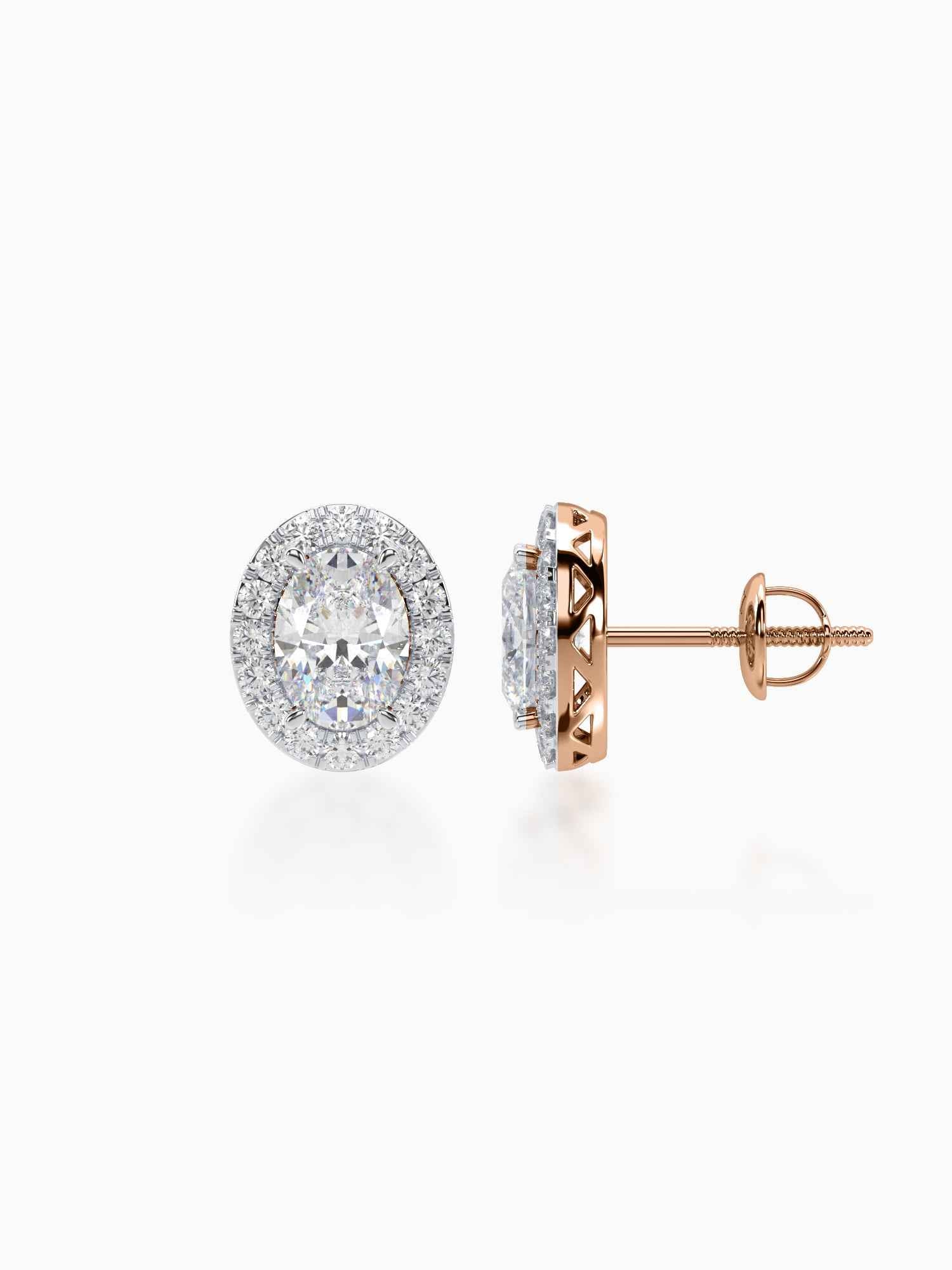 Bonita Diamond Halo Studs