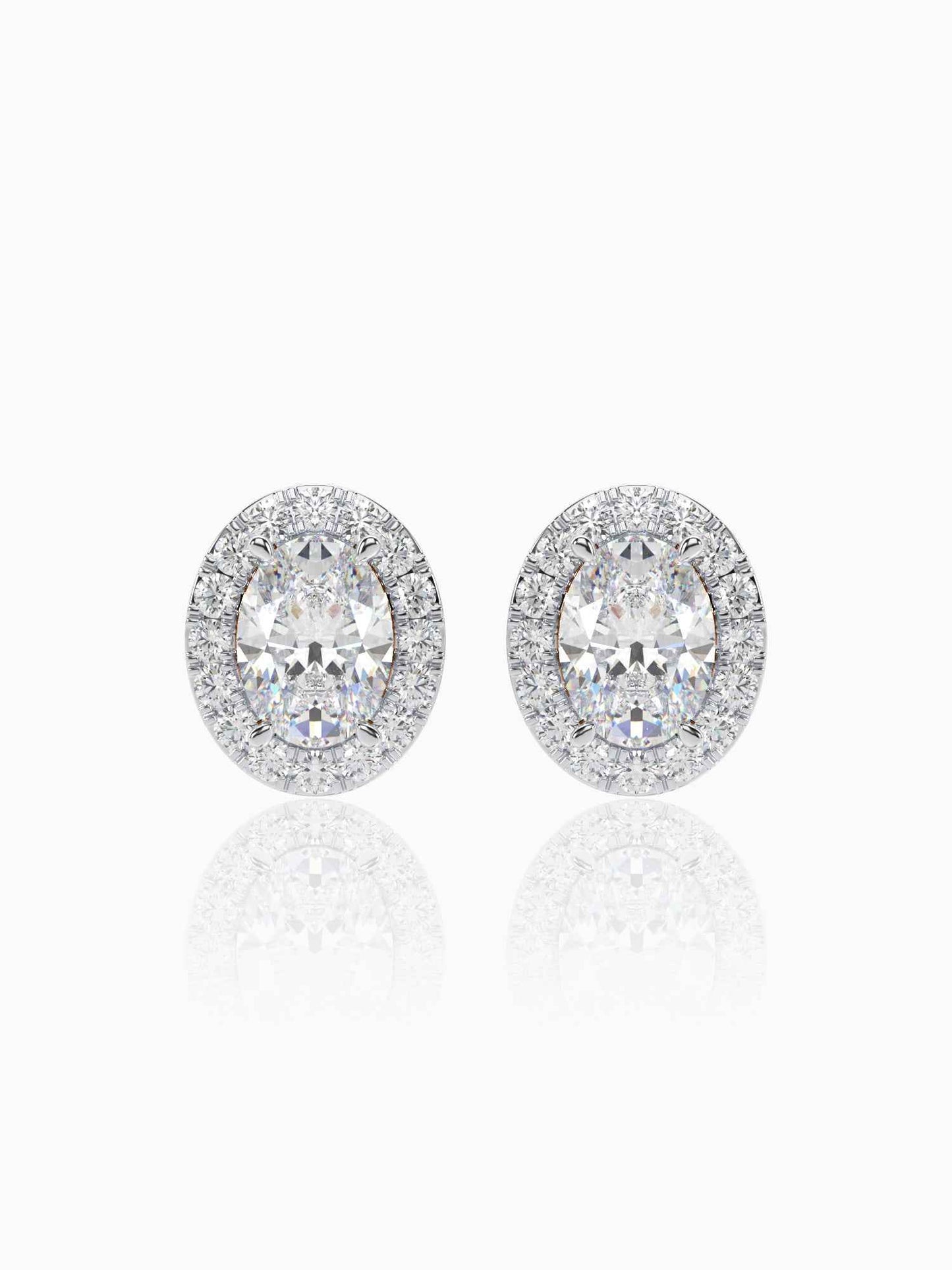 Bonita Diamond Halo Studs