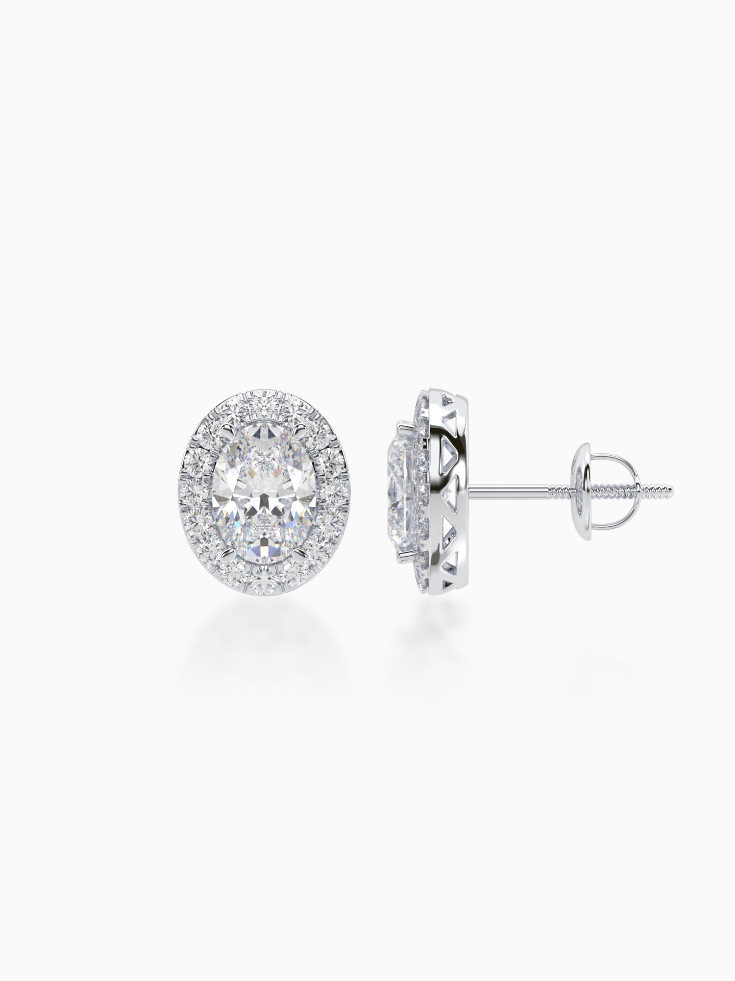 Bonita Diamond Halo Studs - Evol Jewels