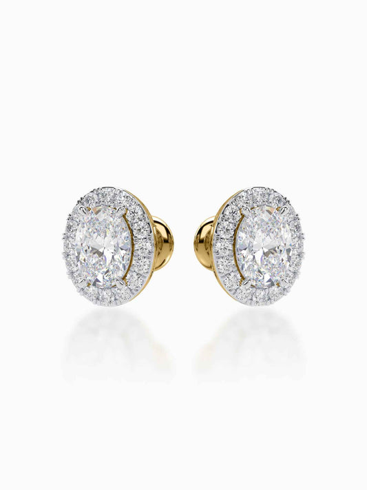 Bonita Diamond Halo Studs