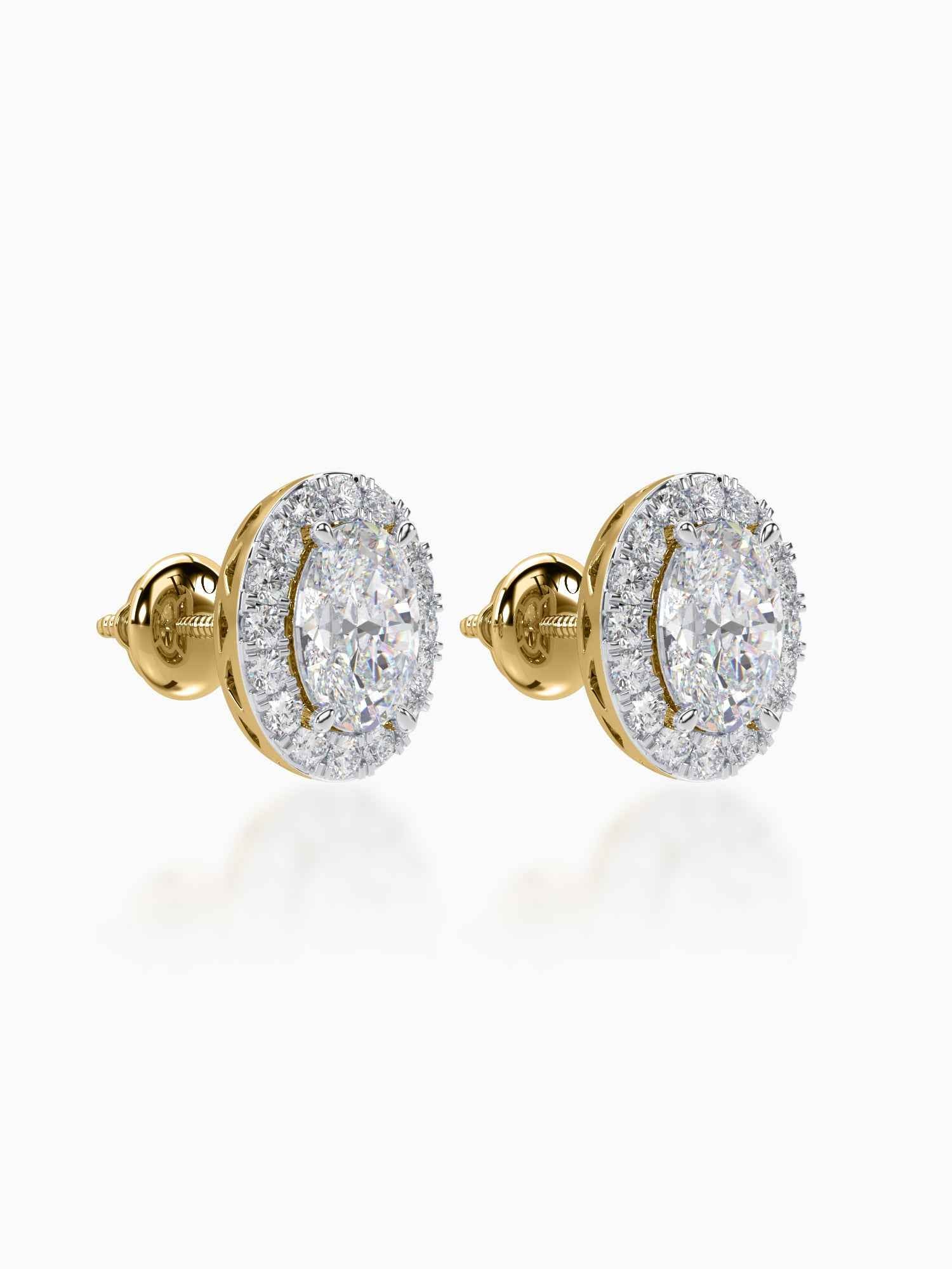 Bonita Diamond Halo Studs