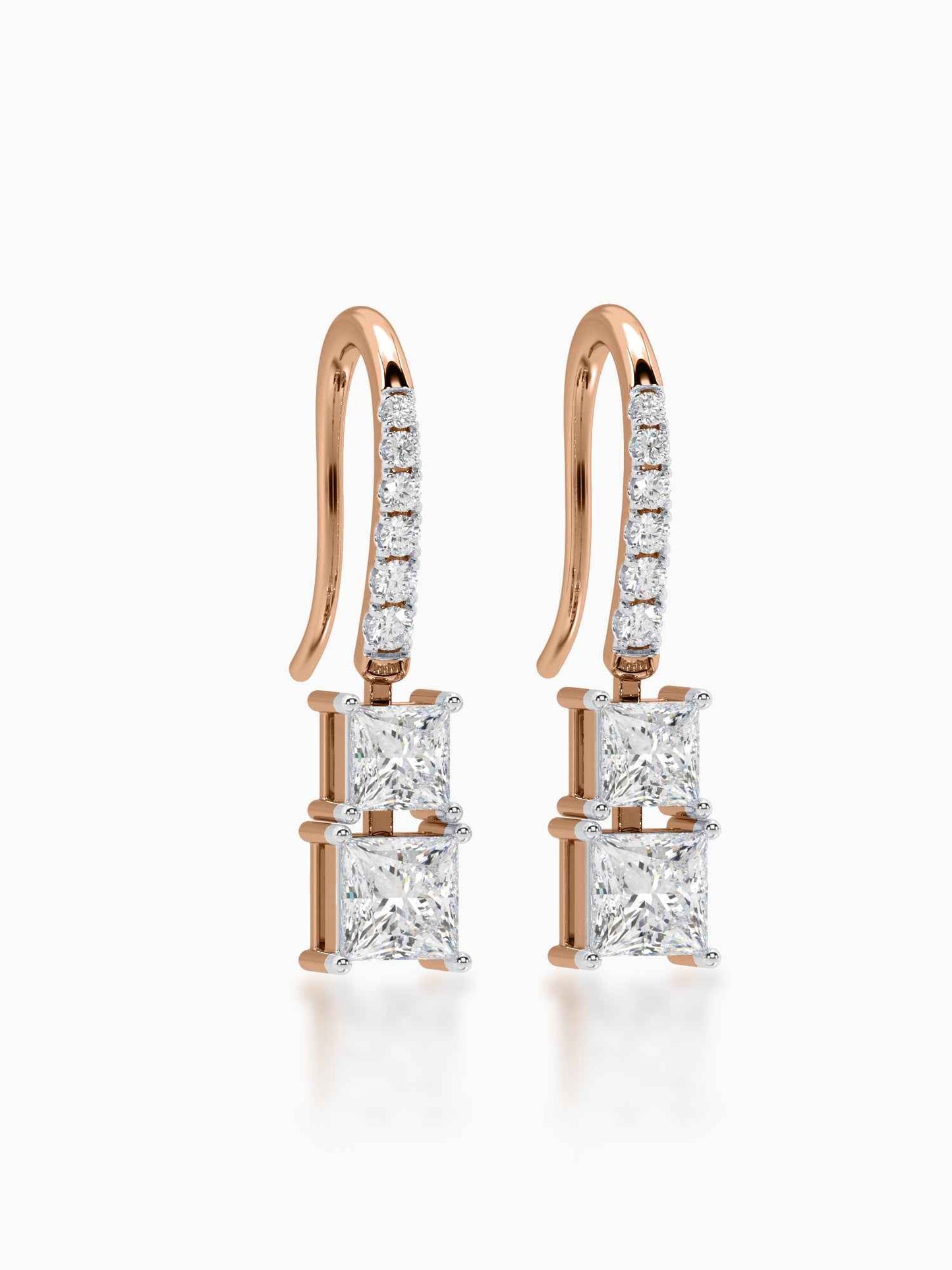 Estelle Diamond Hook Earrings