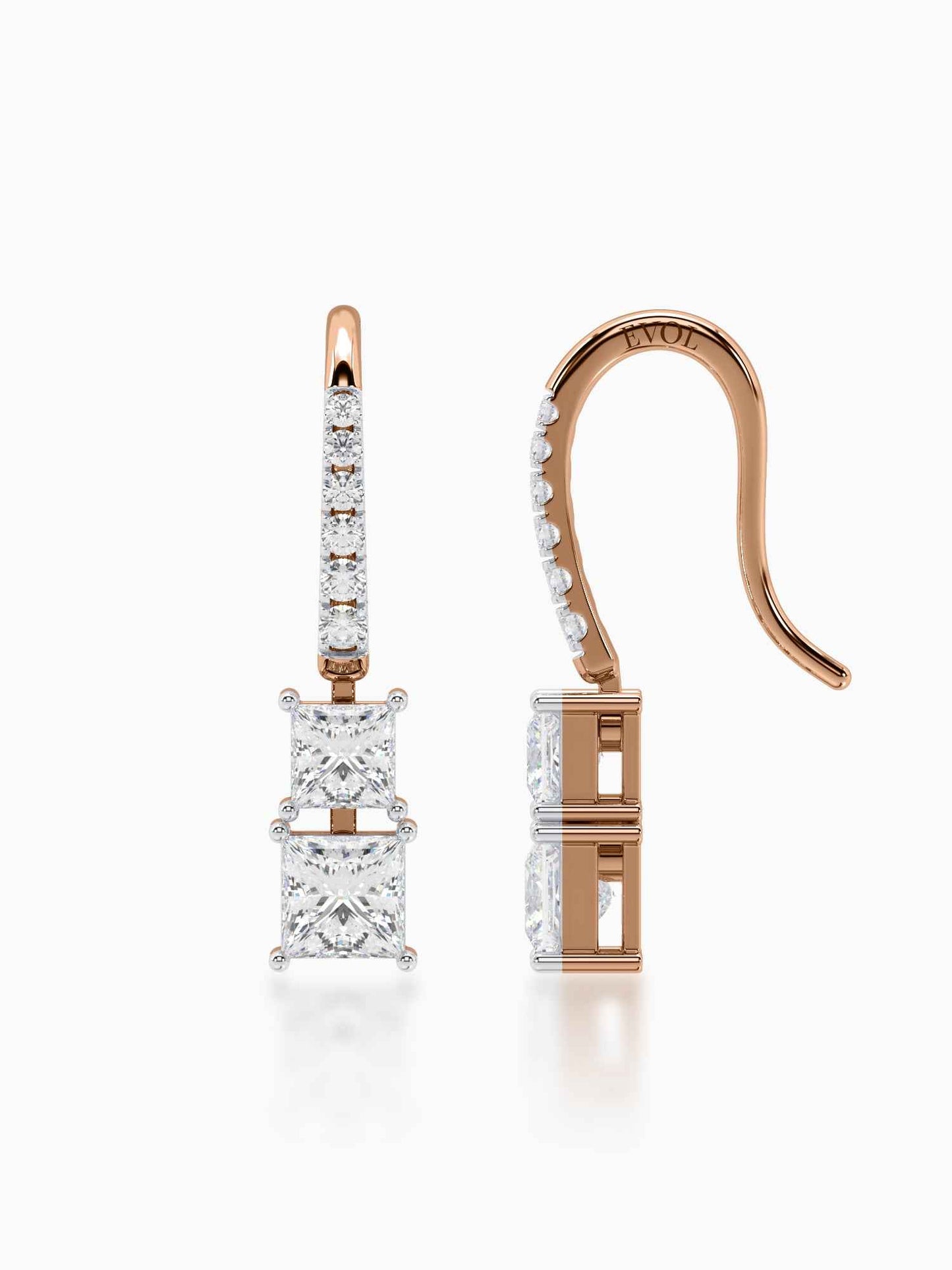 Estelle Diamond Hook Earrings