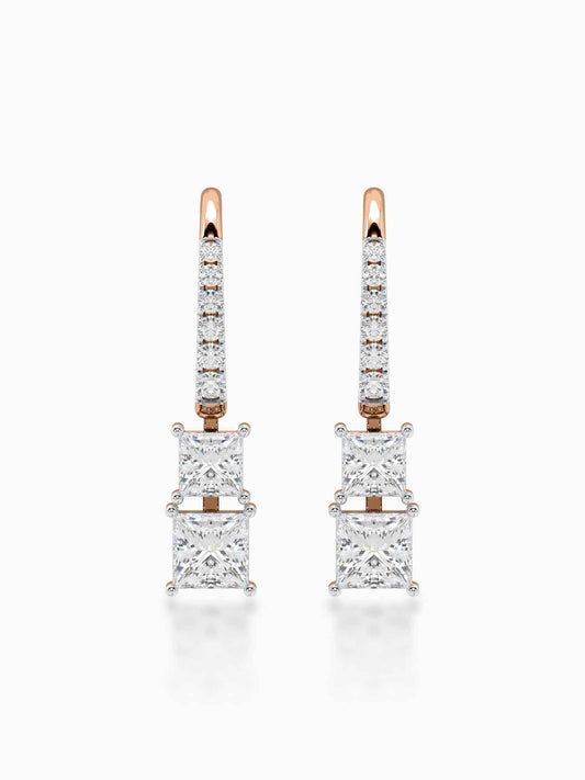 Estelle  Diamond Hook Earrings