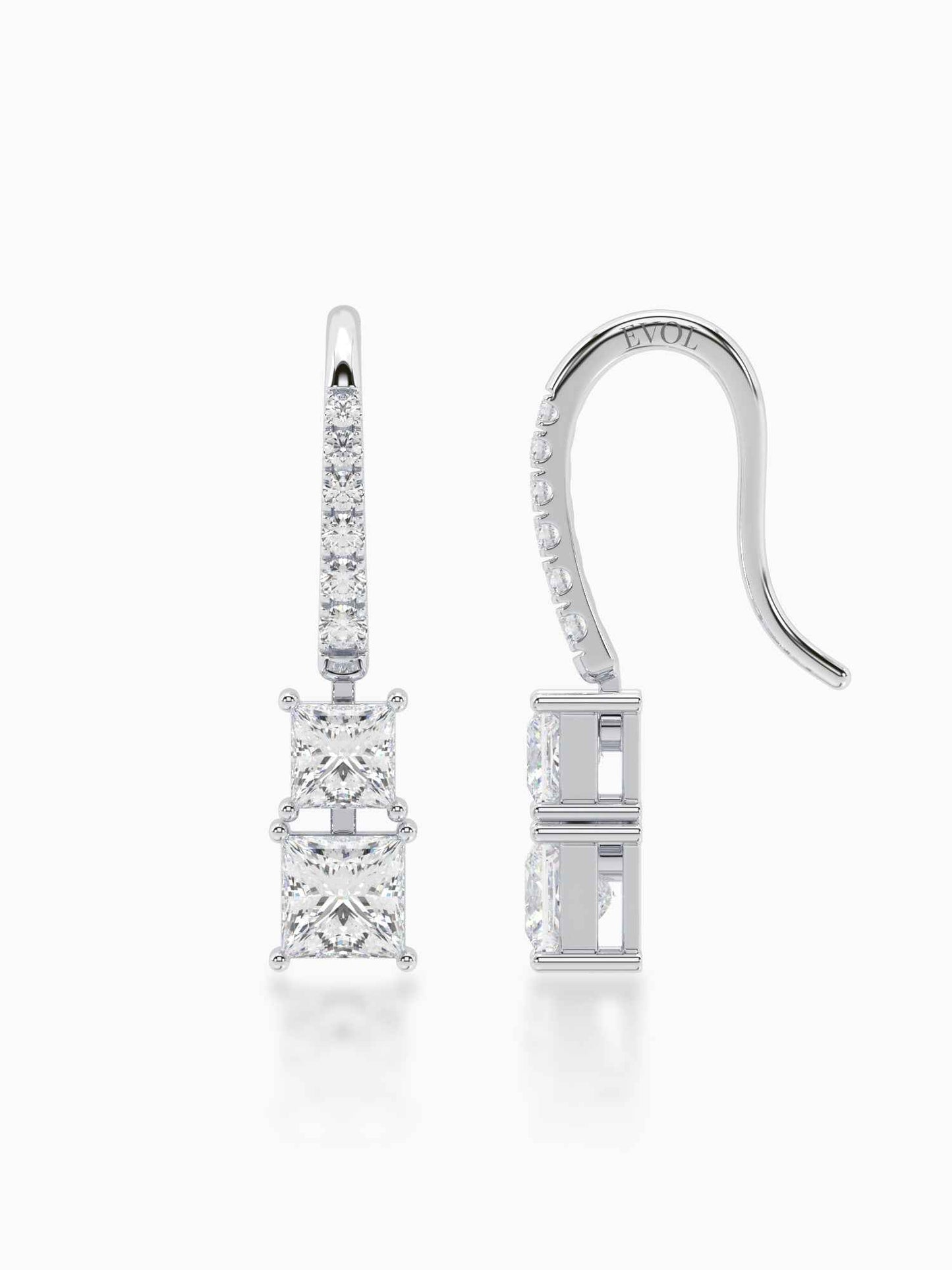 Estelle Diamond Hook Earrings