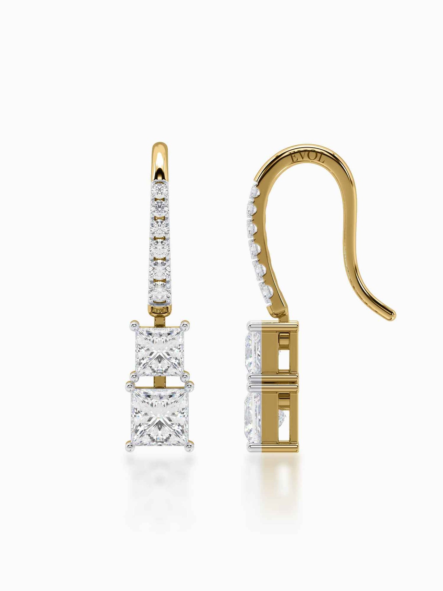 Estelle Diamond Hook Earrings