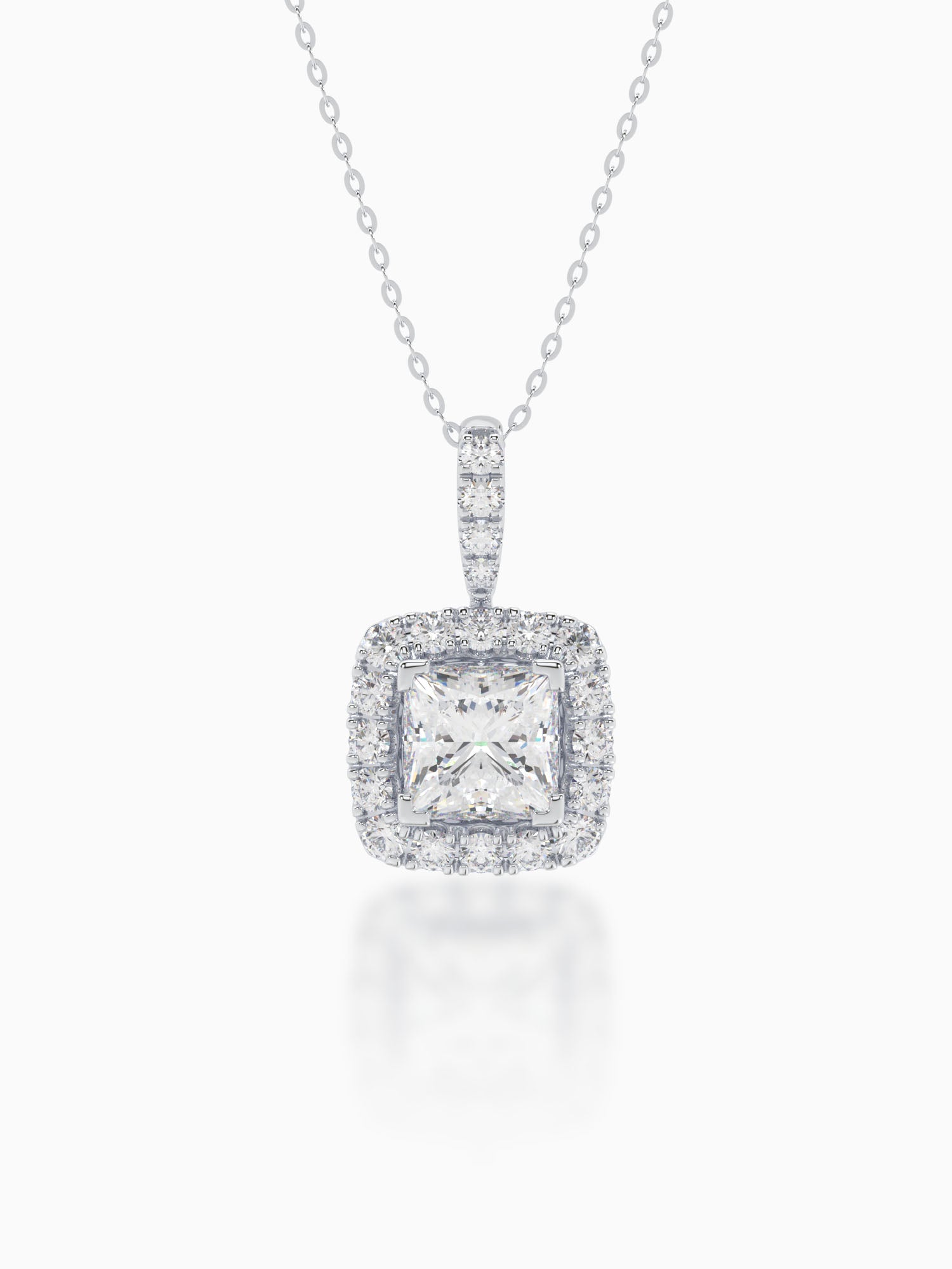 Aspire Diamond Halo Pendant - Evol Jewels