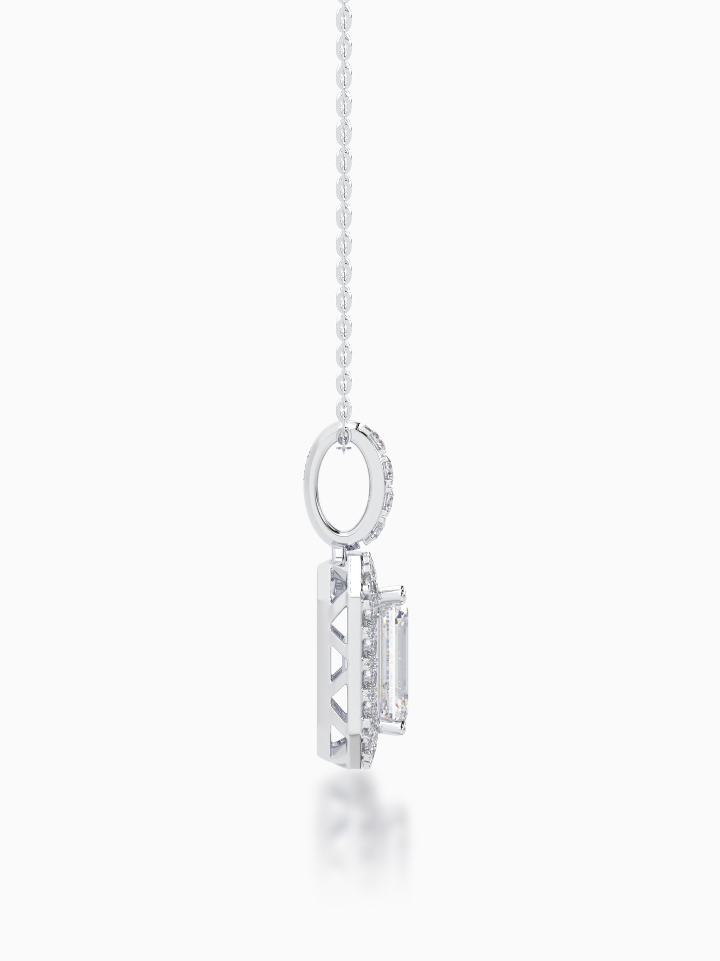 Helios Diamond Halo Pendant - Evol Jewels