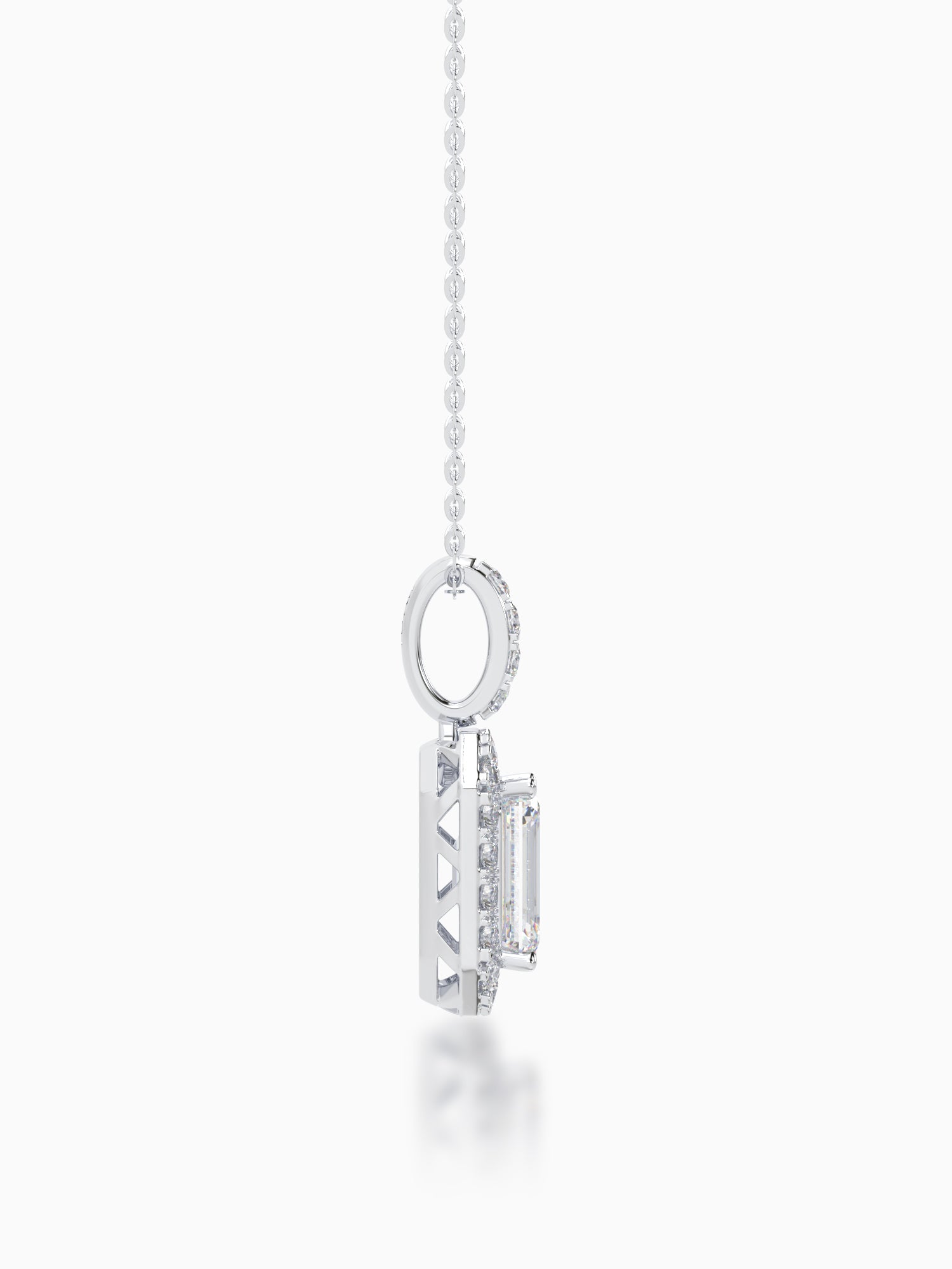Helios Diamond Halo Pendant - Evol Jewels