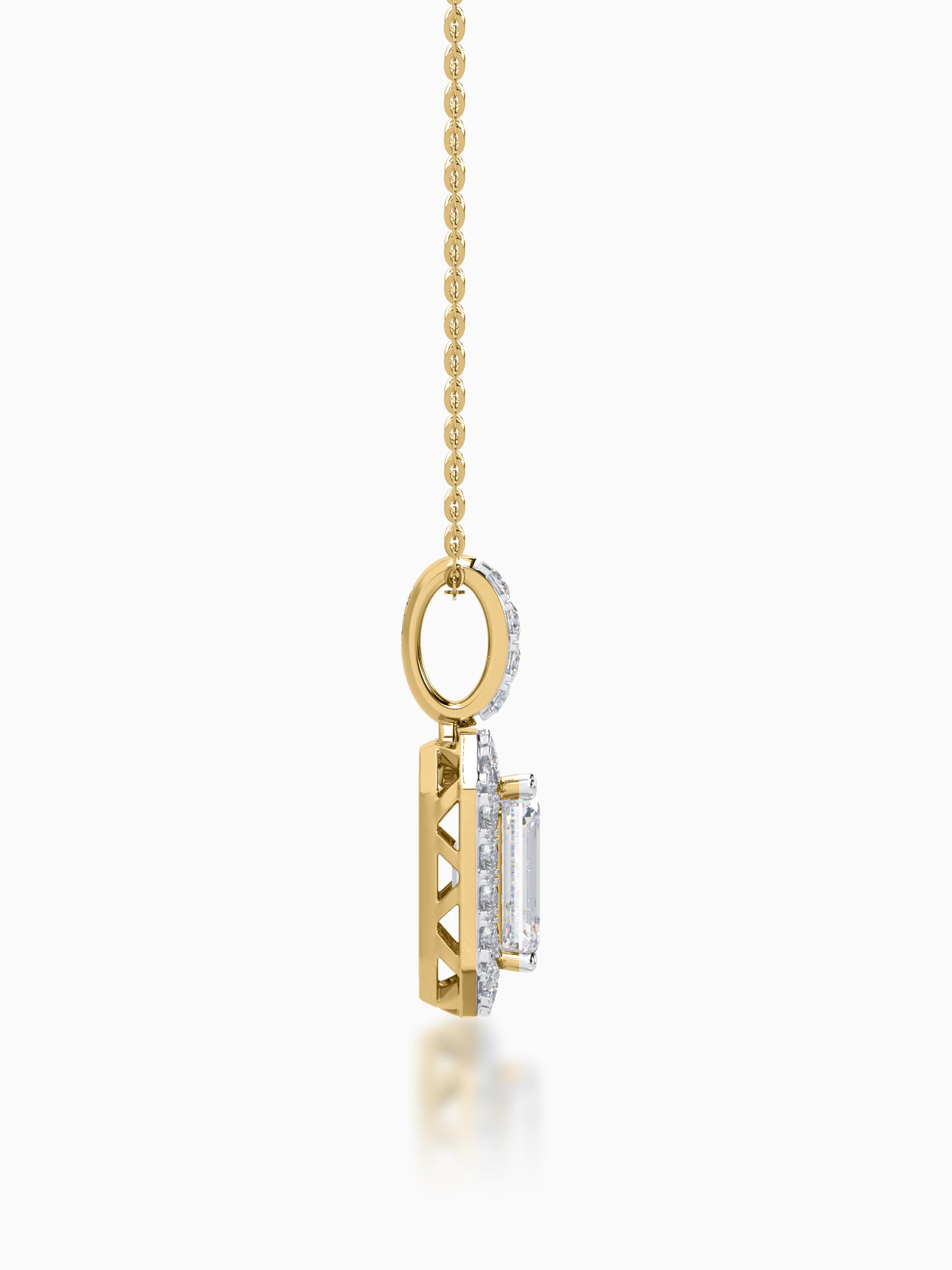 Helios Diamond Halo Pendant - Evol Jewels