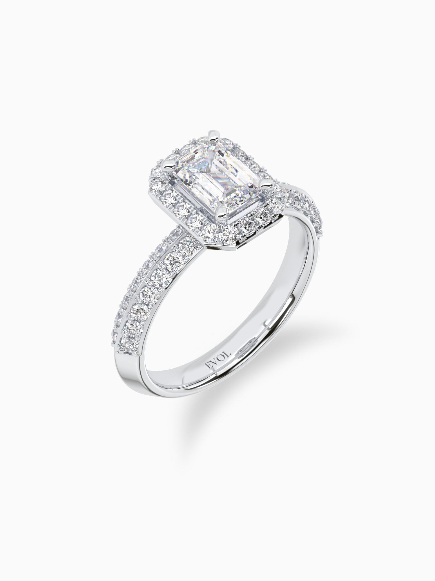 Enora Diamond Halo Ring - Evol Jewels