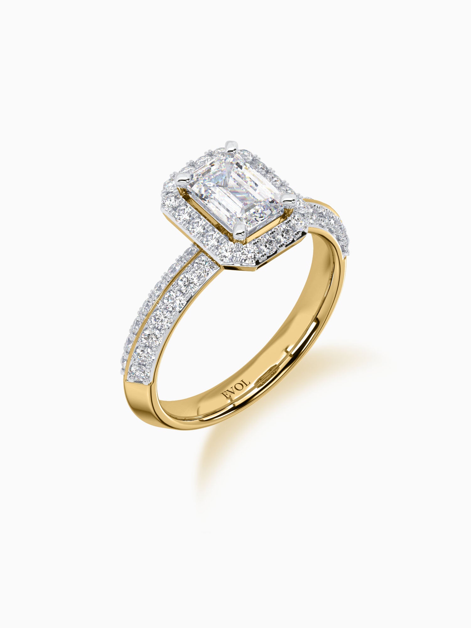 Enora Diamond Halo Ring - Evol Jewels