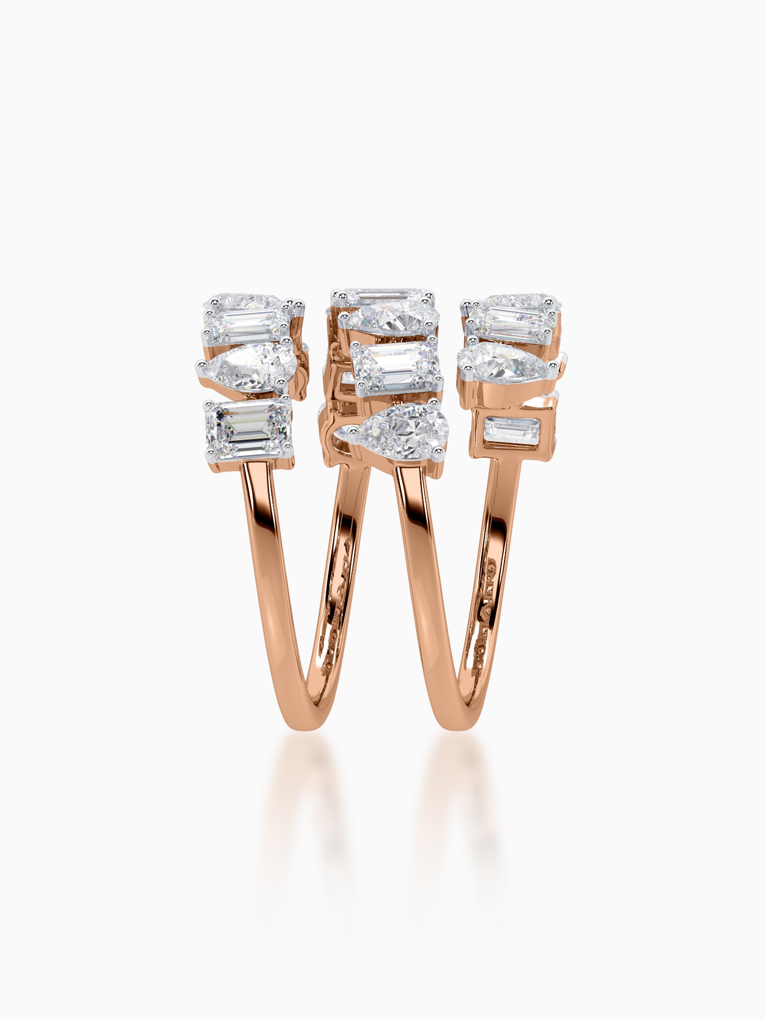 Twisted Twinkles Diamond Ring - Evol Jewels