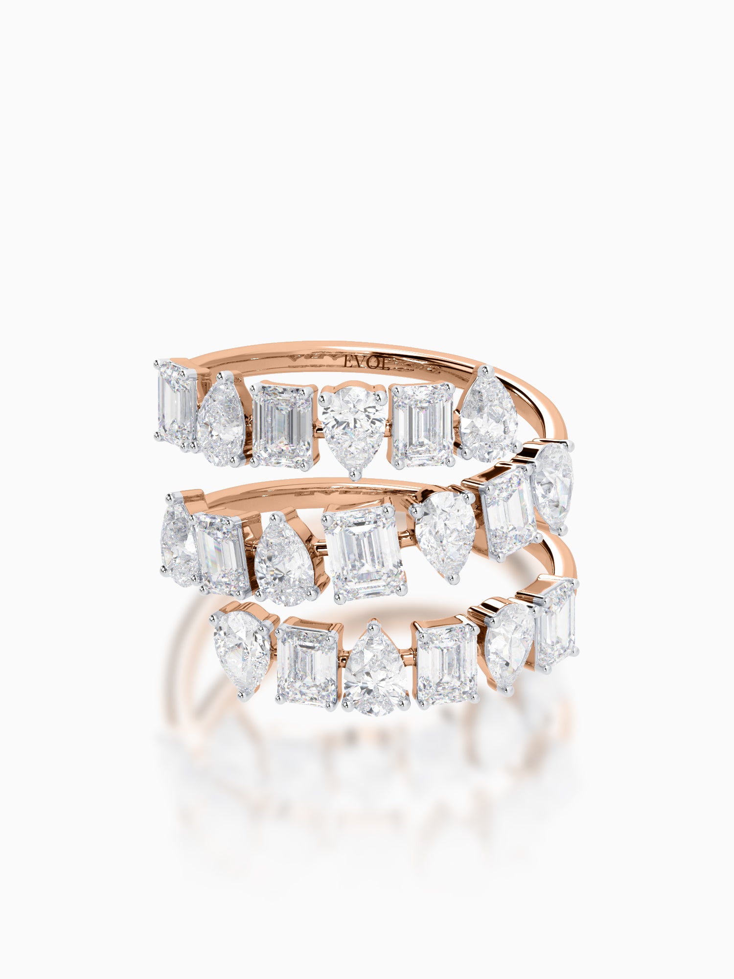 Twisted Twinkles Diamond Ring - Evol Jewels
