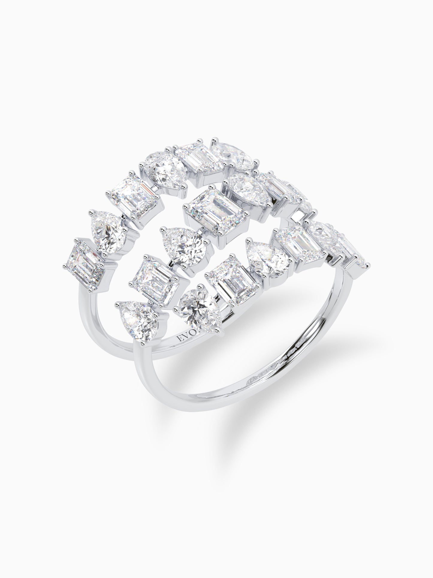 Twisted Twinkles Diamond Ring - Evol Jewels