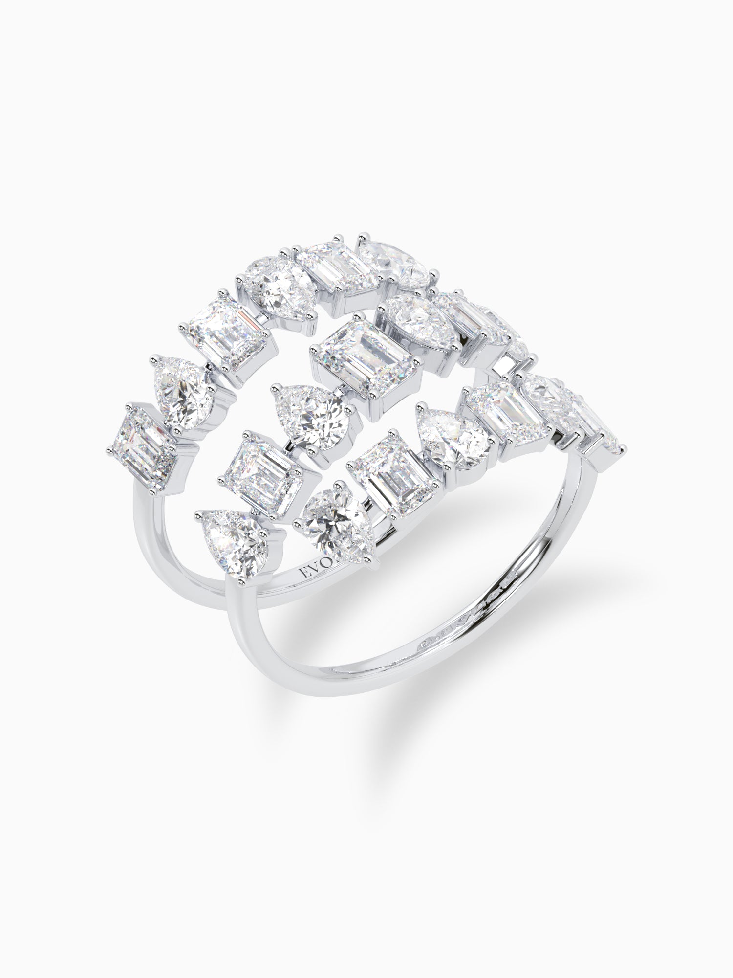 Twisted Twinkles Diamond Ring - Evol Jewels