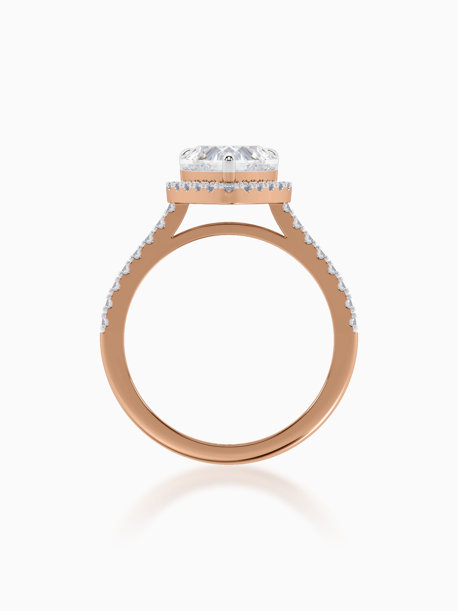 Sweet Heart Diamond Halo Ring - Evol Jewels