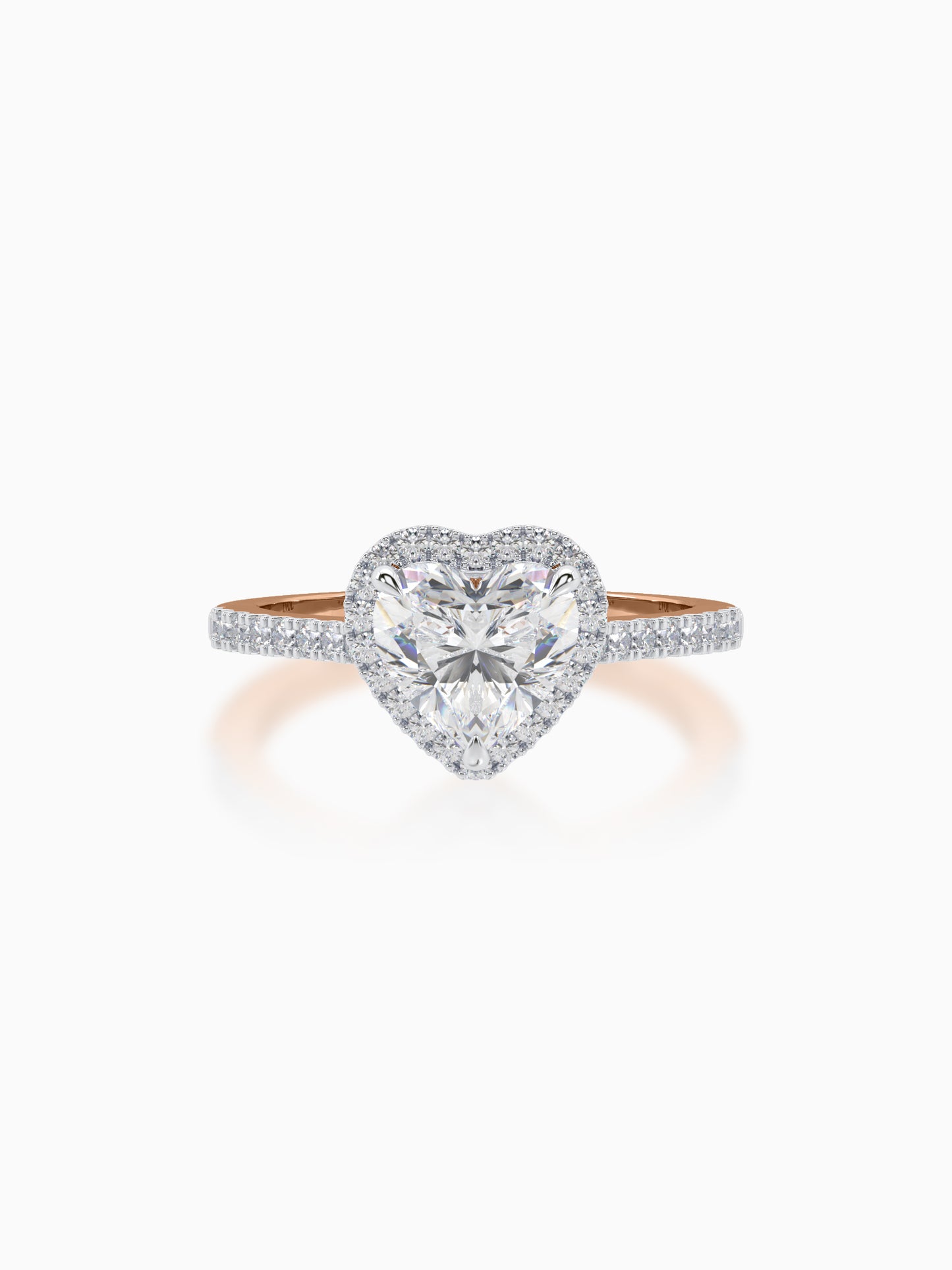 Sweet Heart Diamond Halo Ring