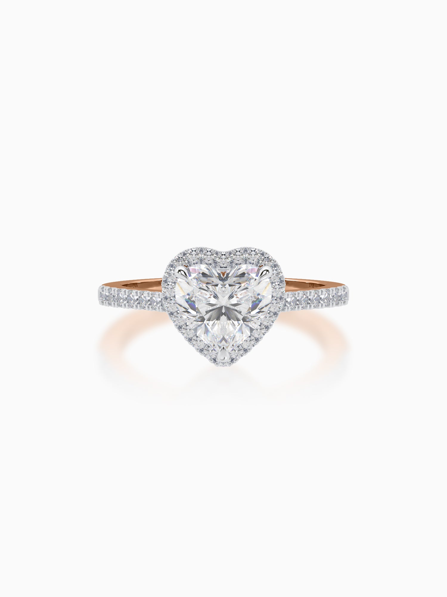 Sweet Heart Diamond Halo Ring - Evol Jewels