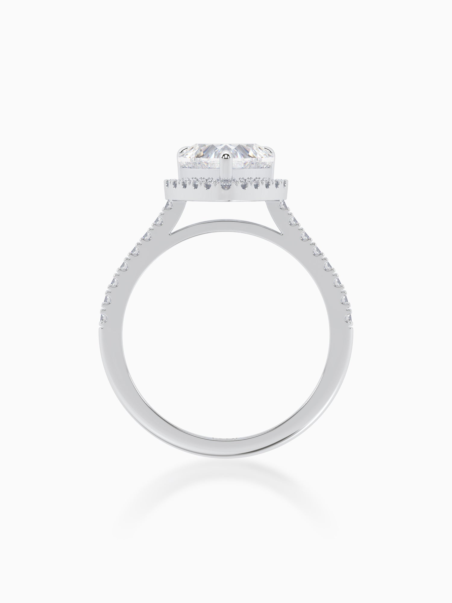 Sweet Heart Diamond Halo Ring - Evol Jewels