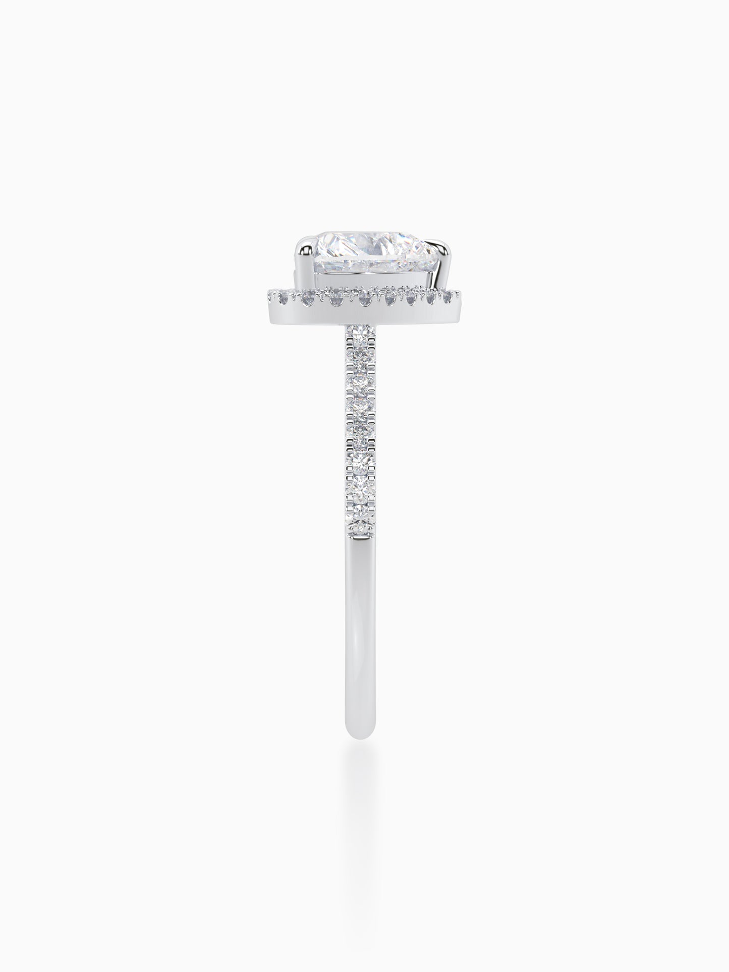 Sweet Heart Diamond Halo Ring - Evol Jewels
