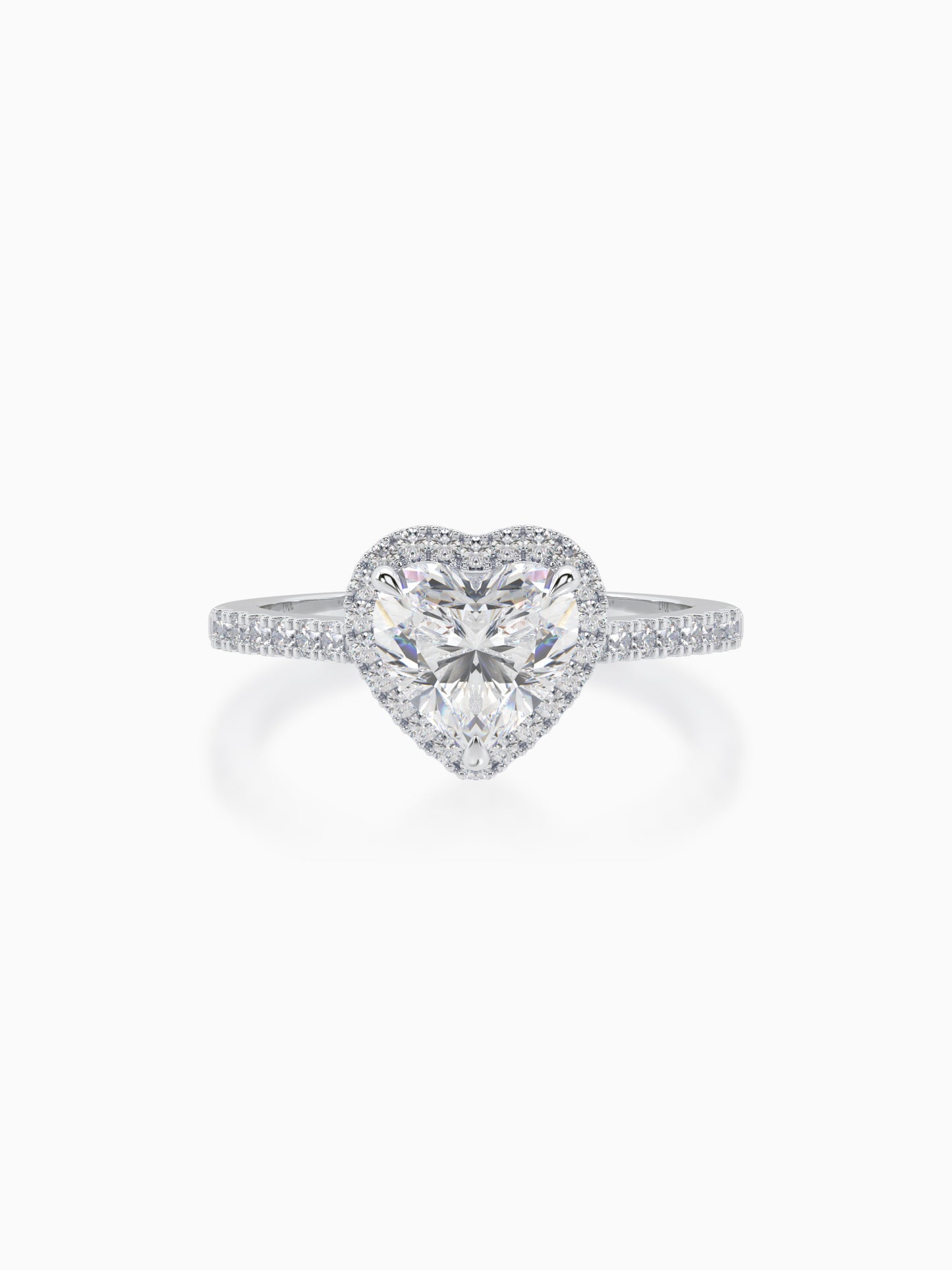 Sweet Heart Diamond Halo Ring - Evol Jewels
