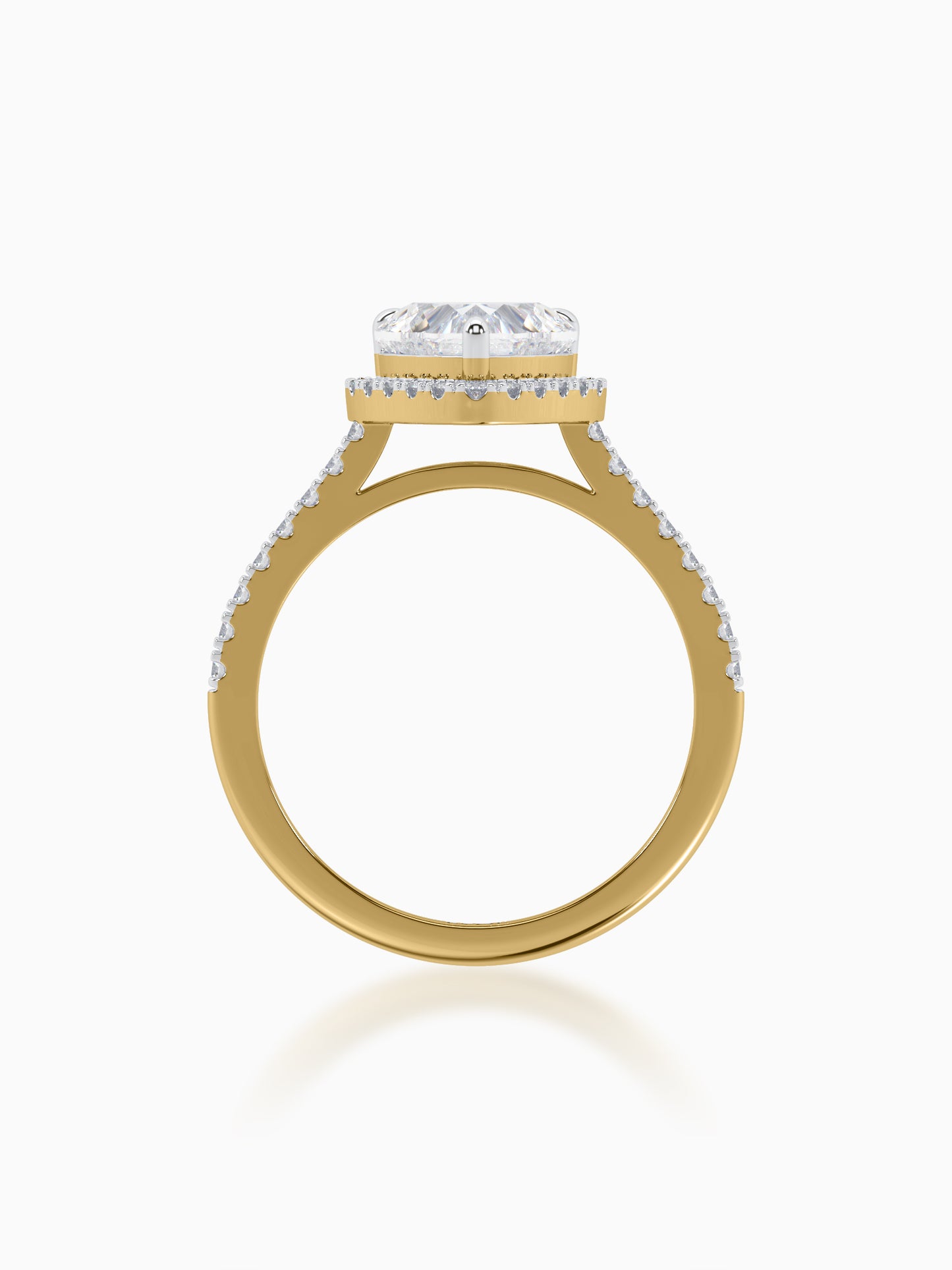 Sweet Heart Diamond Halo Ring - Evol Jewels