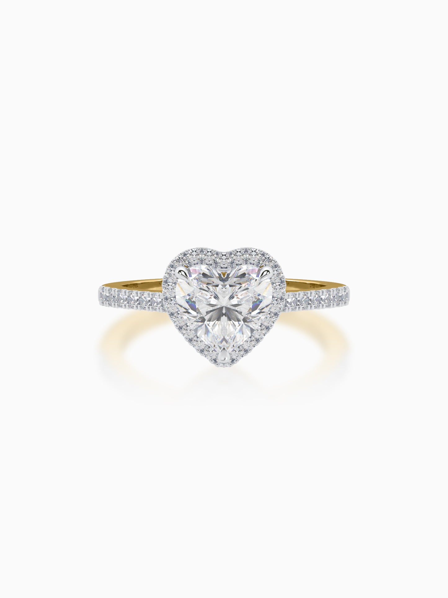 Sweet Heart Diamond Halo Ring - Evol Jewels