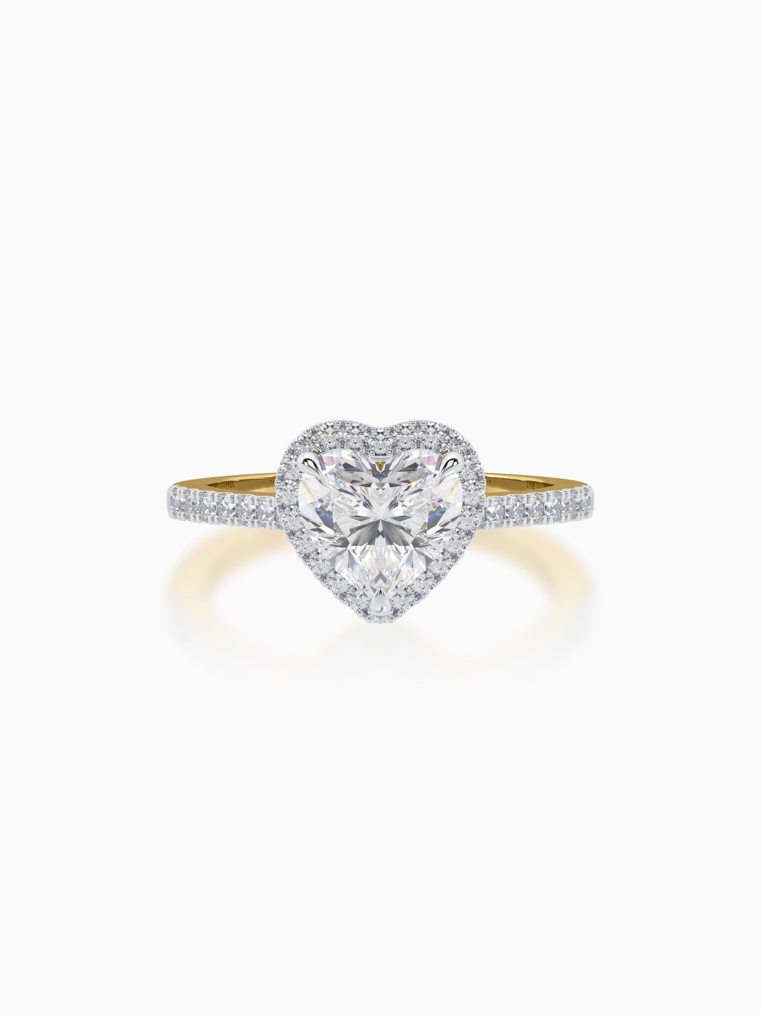 Sweet Heart Diamond Halo Ring - Evol Jewels