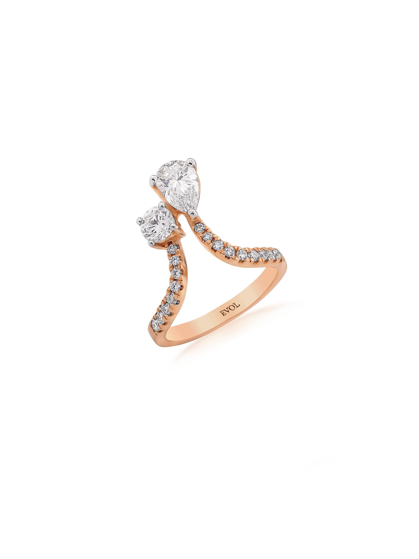 Luna Twin Diamond Wrap Ring