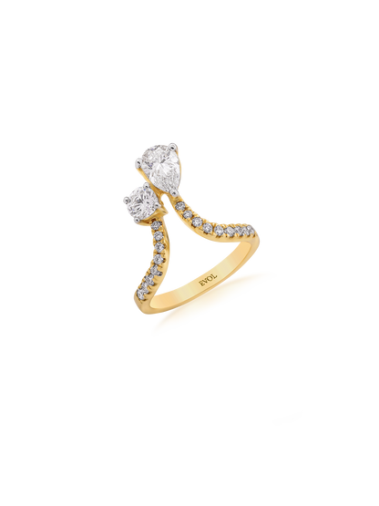 Luna Twin Diamond Wrap Ring