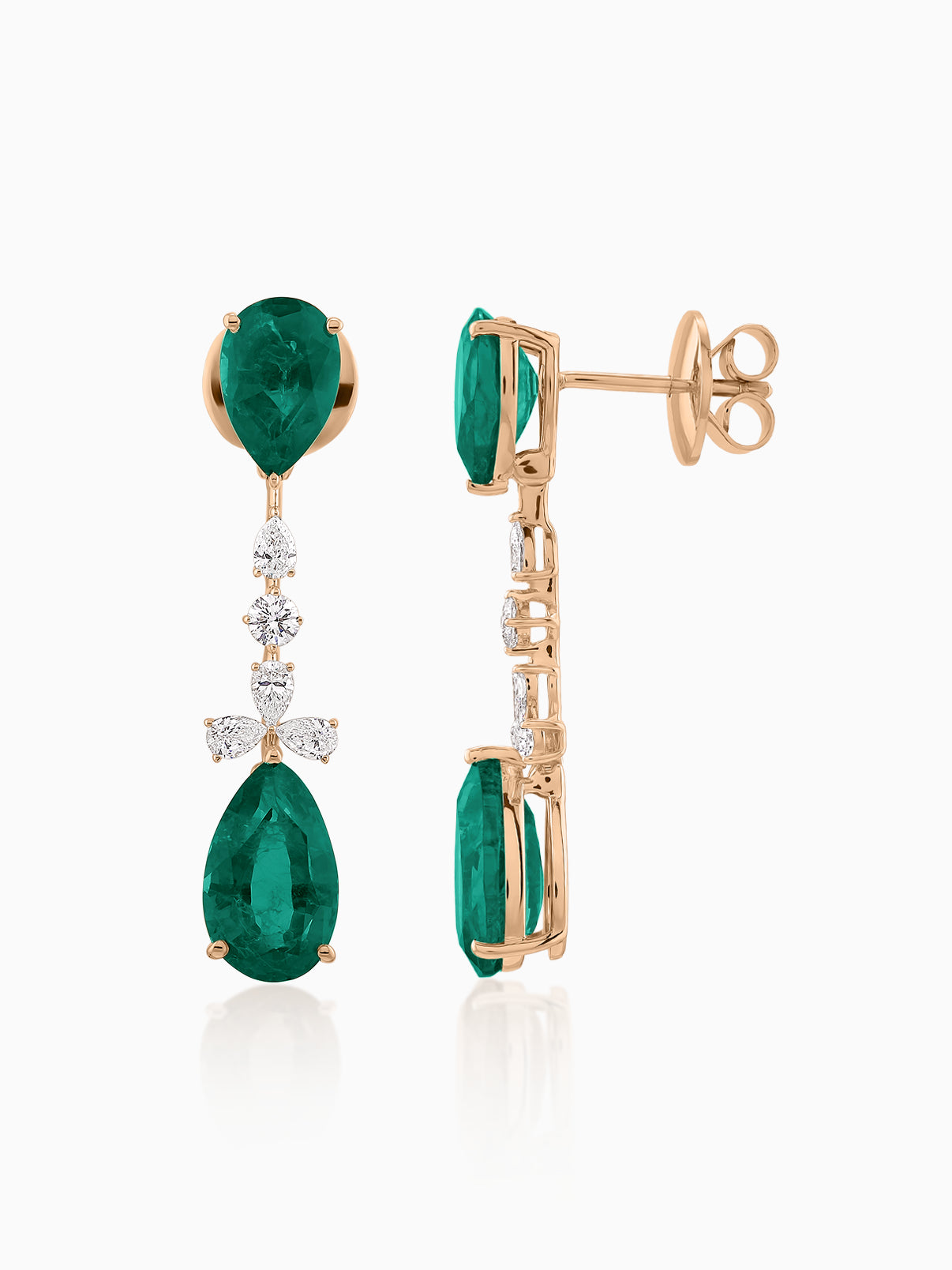 Green Lumina Hanging Earrings