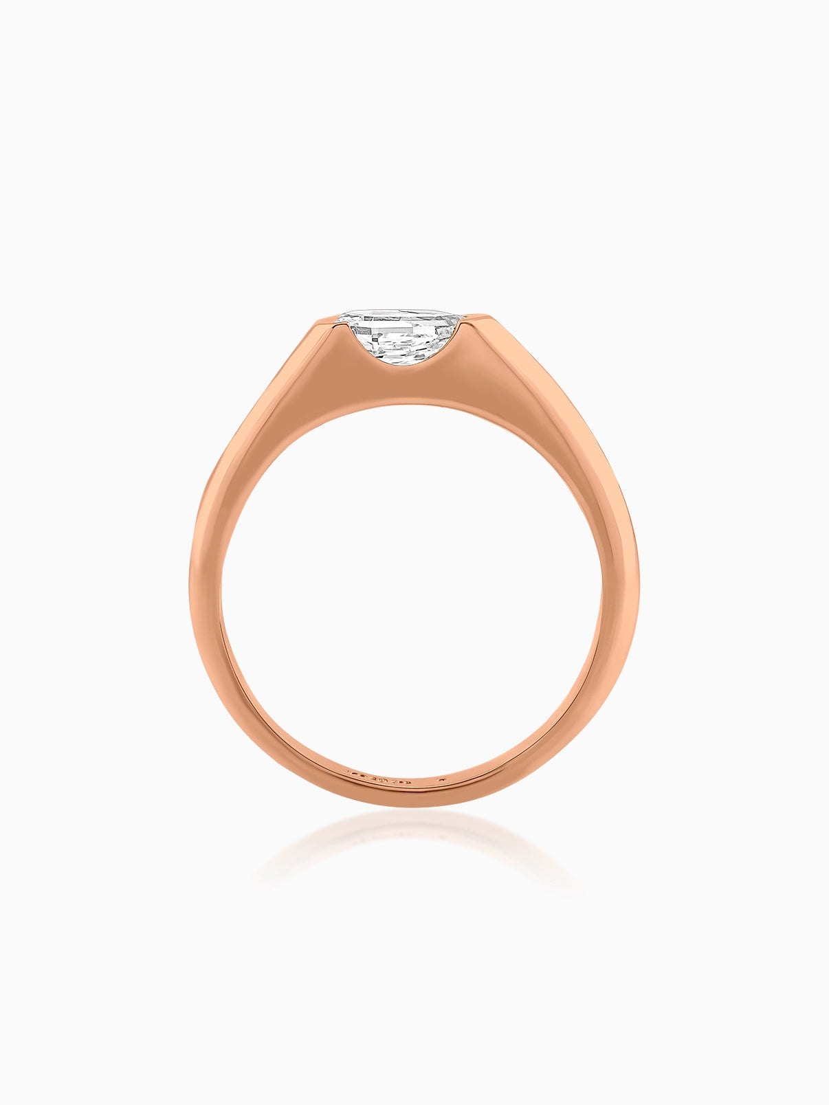 Sculpted Pear Signet Ring
