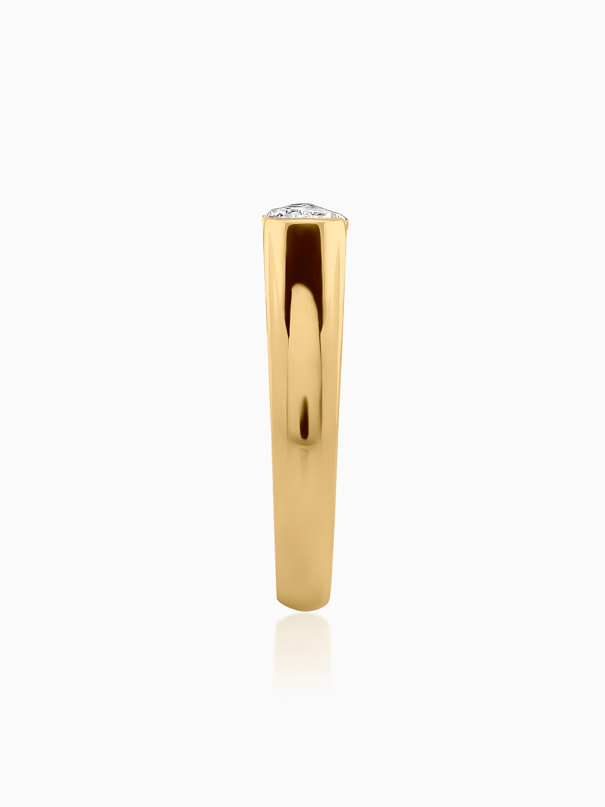 Sculpted Pear Signet Ring