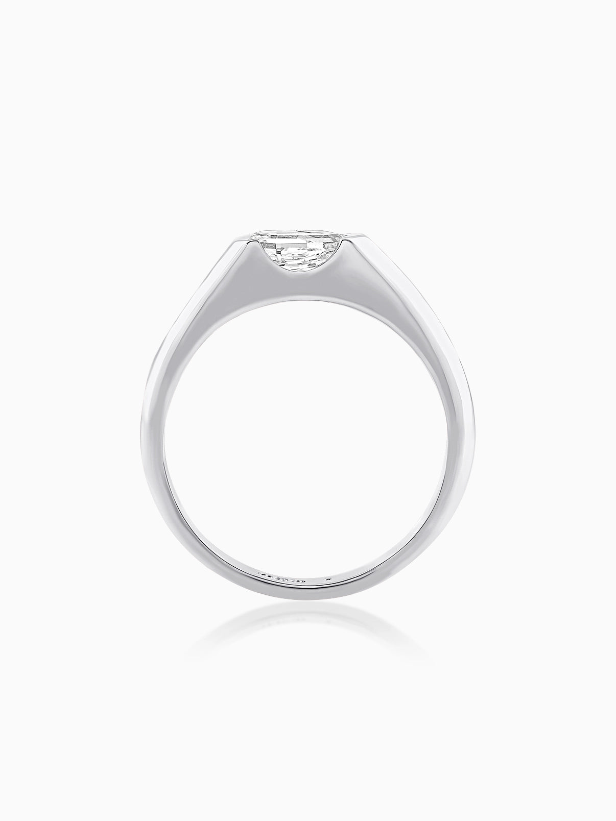 Sculpted Pear Signet Ring