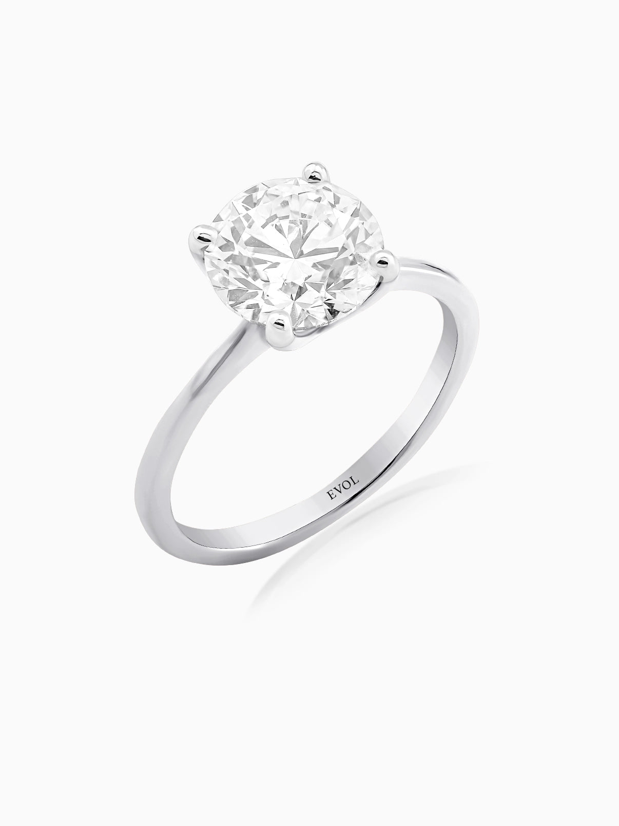 Refined Round Solitaire Ring - Evol Jewels