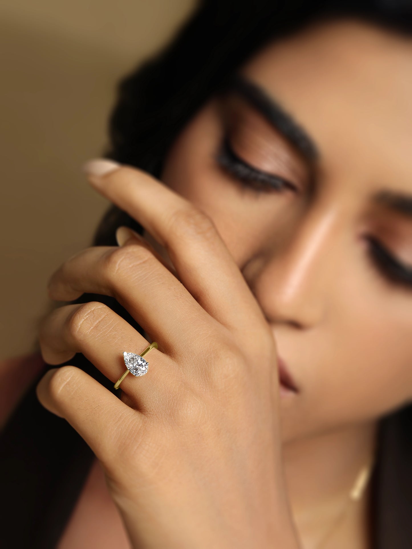 Minimalist Pear Cut Ring