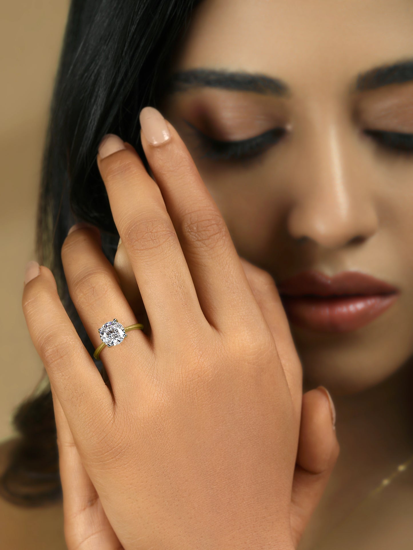 Refined Round Solitaire Ring