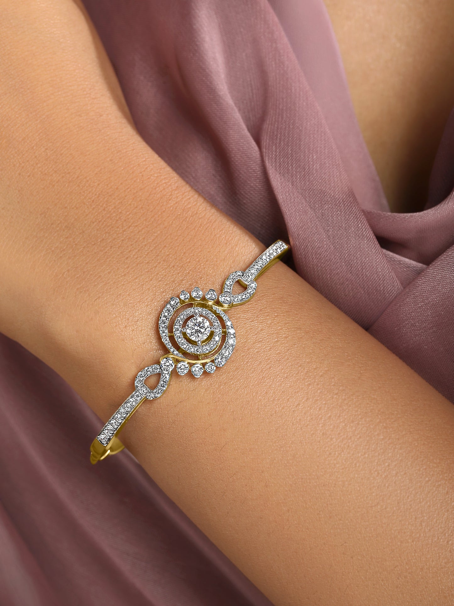 Ethereal Spiral Diamond Bracelet