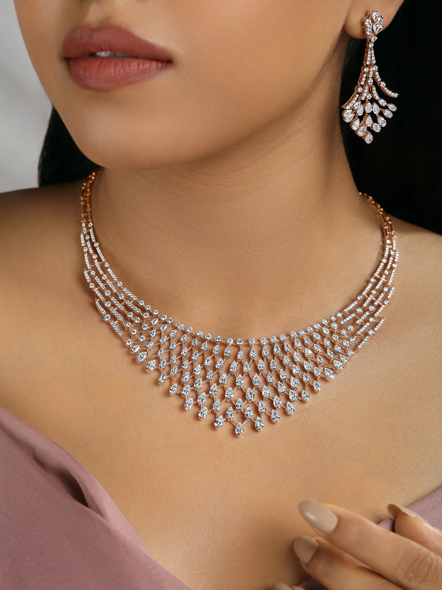 Celestial Cascade Diamond Necklace