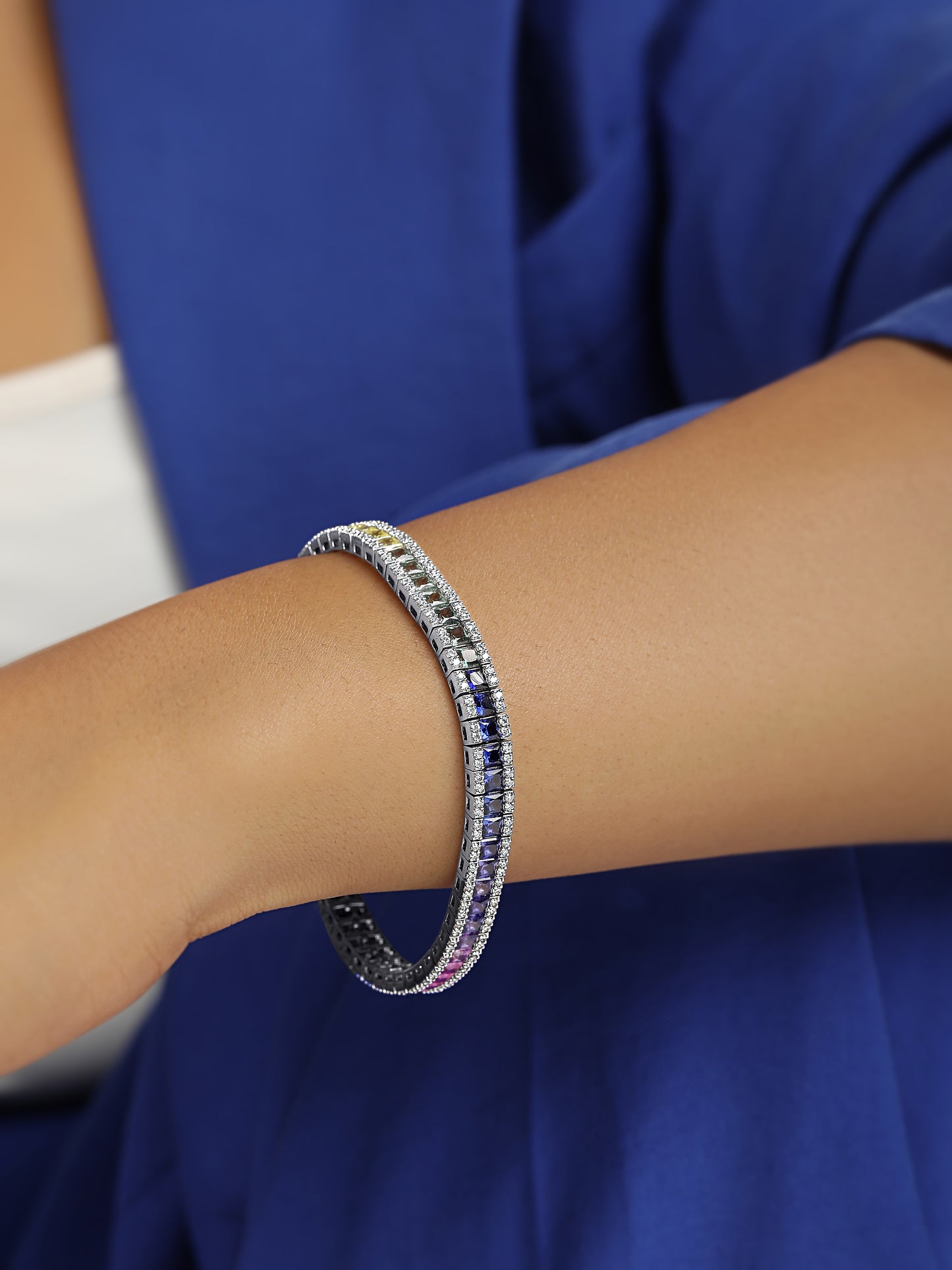 Rainbow Tennis Bracelet